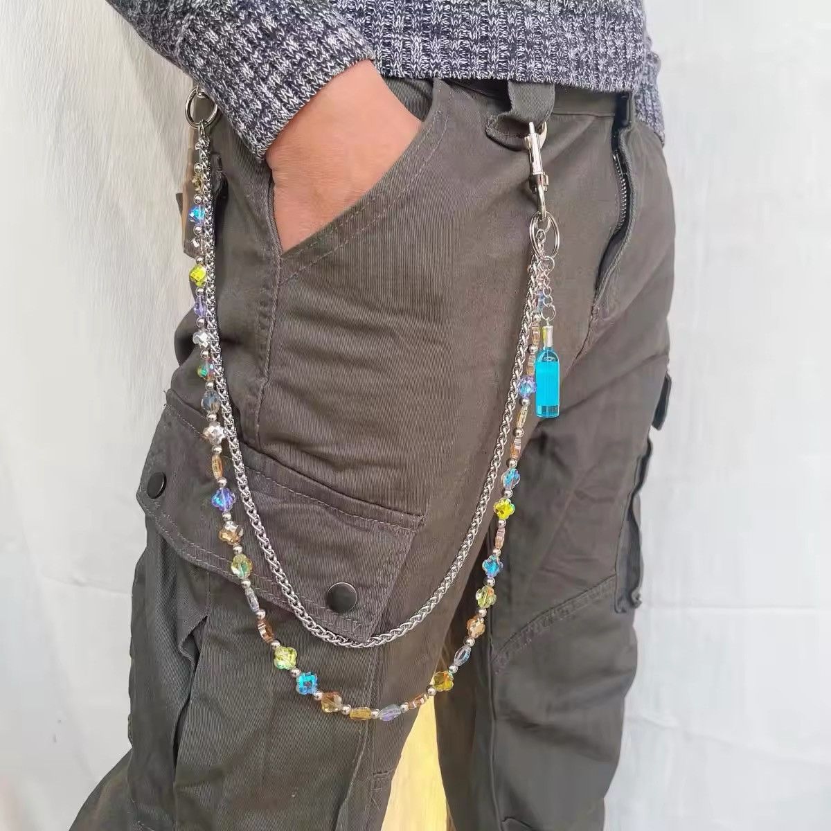 Jewelry Shiny Leaf Lucky Grass Waist Pants Chain Size ONE SIZE - 1 Thumbnail