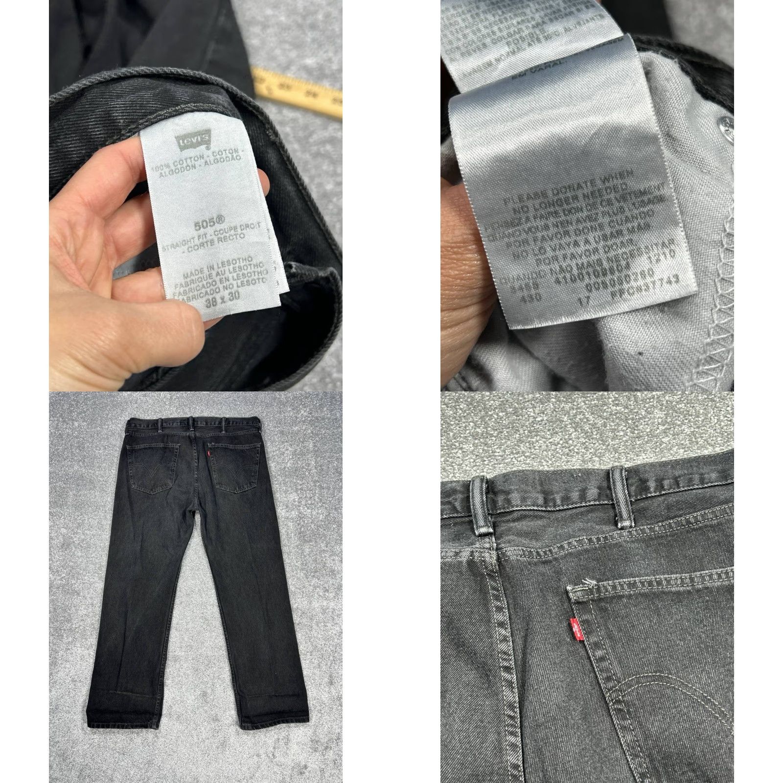 Levi's **Levi's 505 Faded Black Jeans Men's 38 Regular Fit** User: Levi's 505 Faded Black Jeans Men's 38 Regular Fit * Size US 38 / EU 54 - 8 Thumbnail
