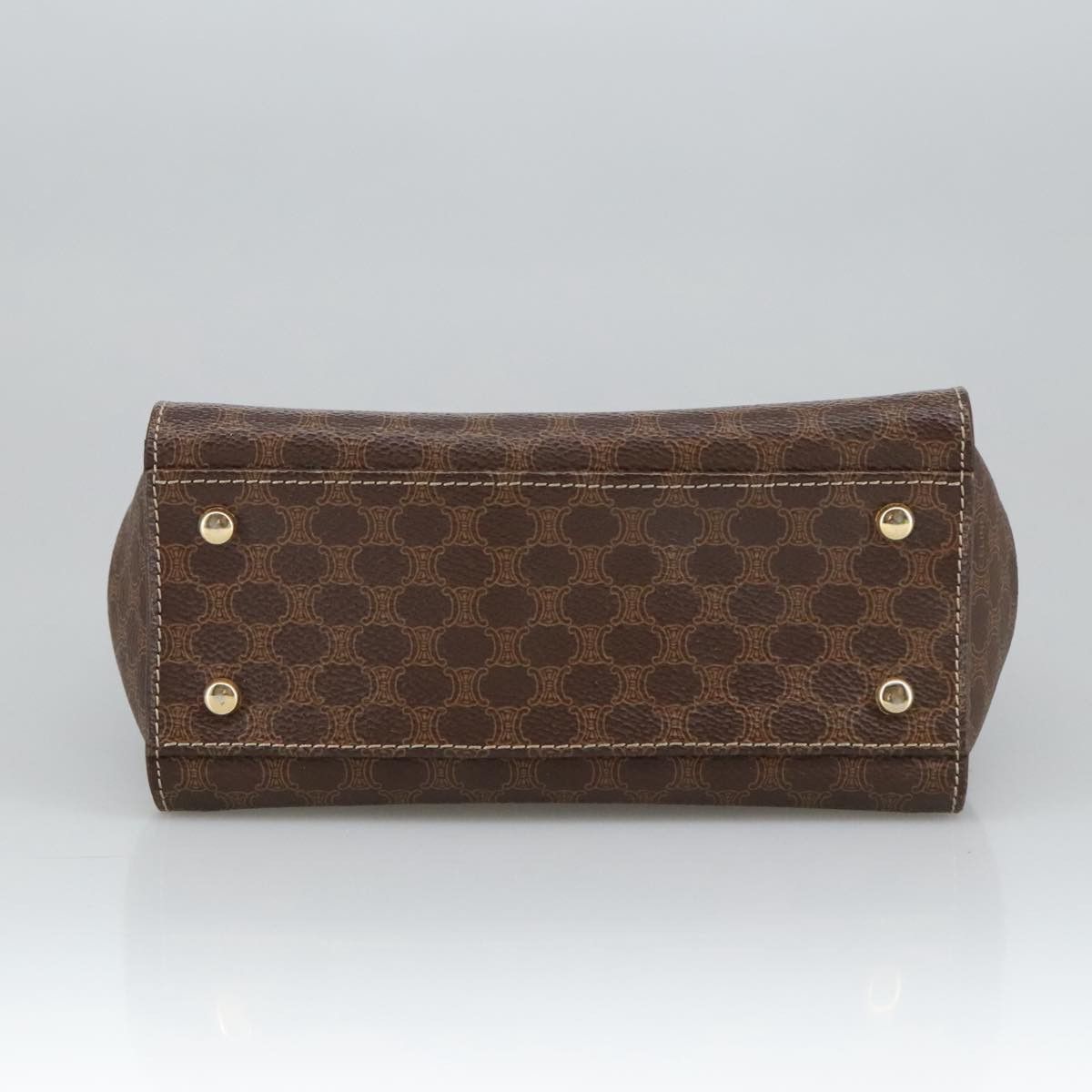Celine CELINE Macadam Canvas Hand Bag Pvc Leather Brown Gold Size ONE SIZE - 4 Thumbnail