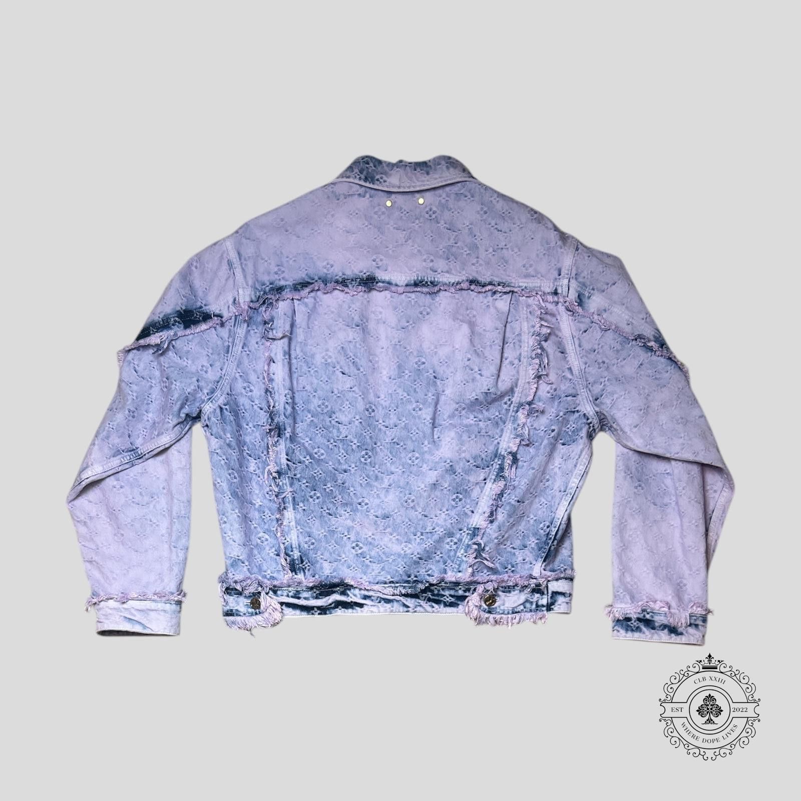 Louis Vuitton Louis Vuitton Fringed Monogram Boyhood Denim Jacket - Purple Size US L / EU 52-54 / 3 - 2 Thumbnail
