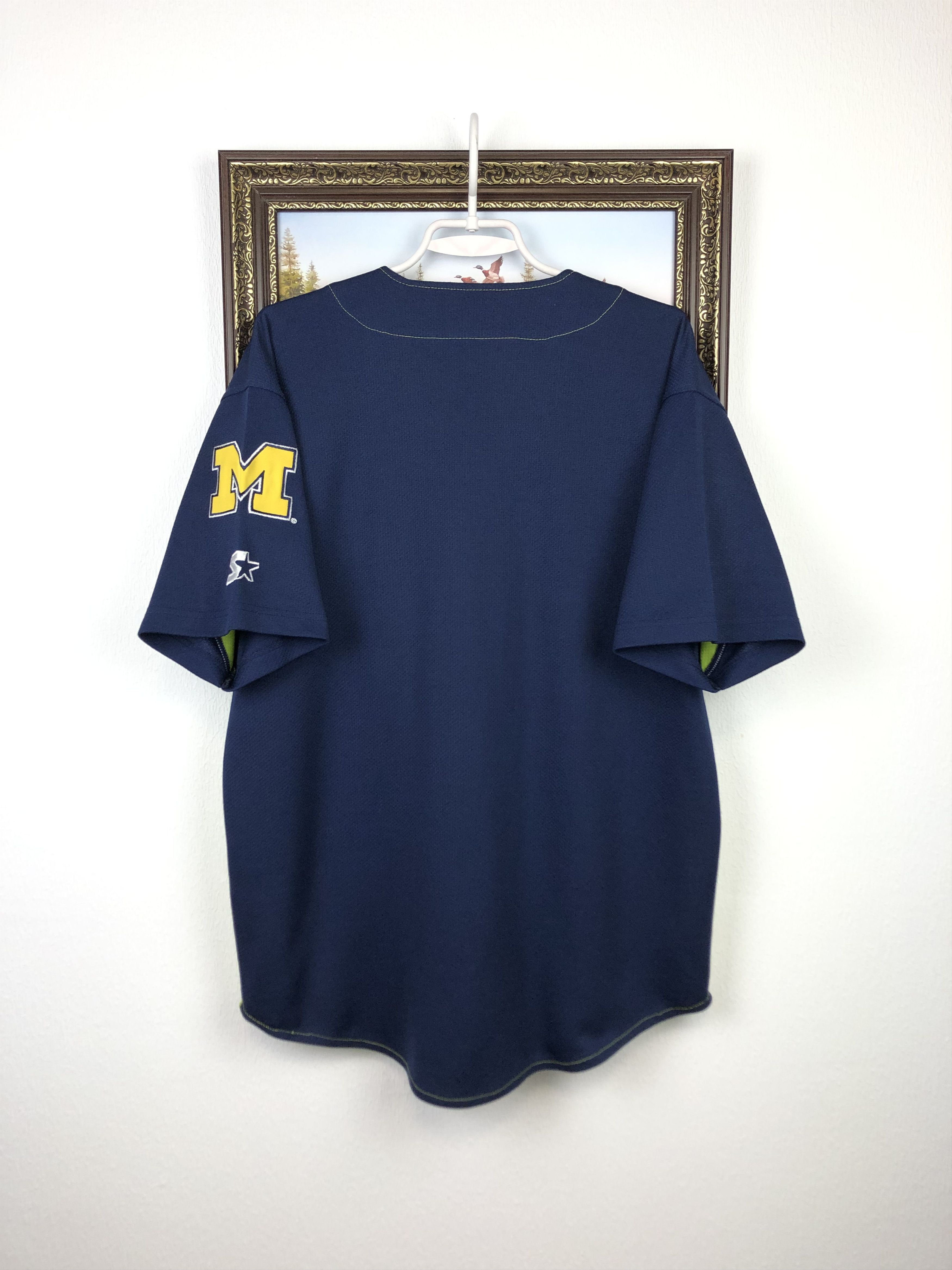 Starter Vintage 90's Starter Michigan Wolverines Jersey Shirt Size US L / EU 52-54 / 3 - 10 Thumbnail