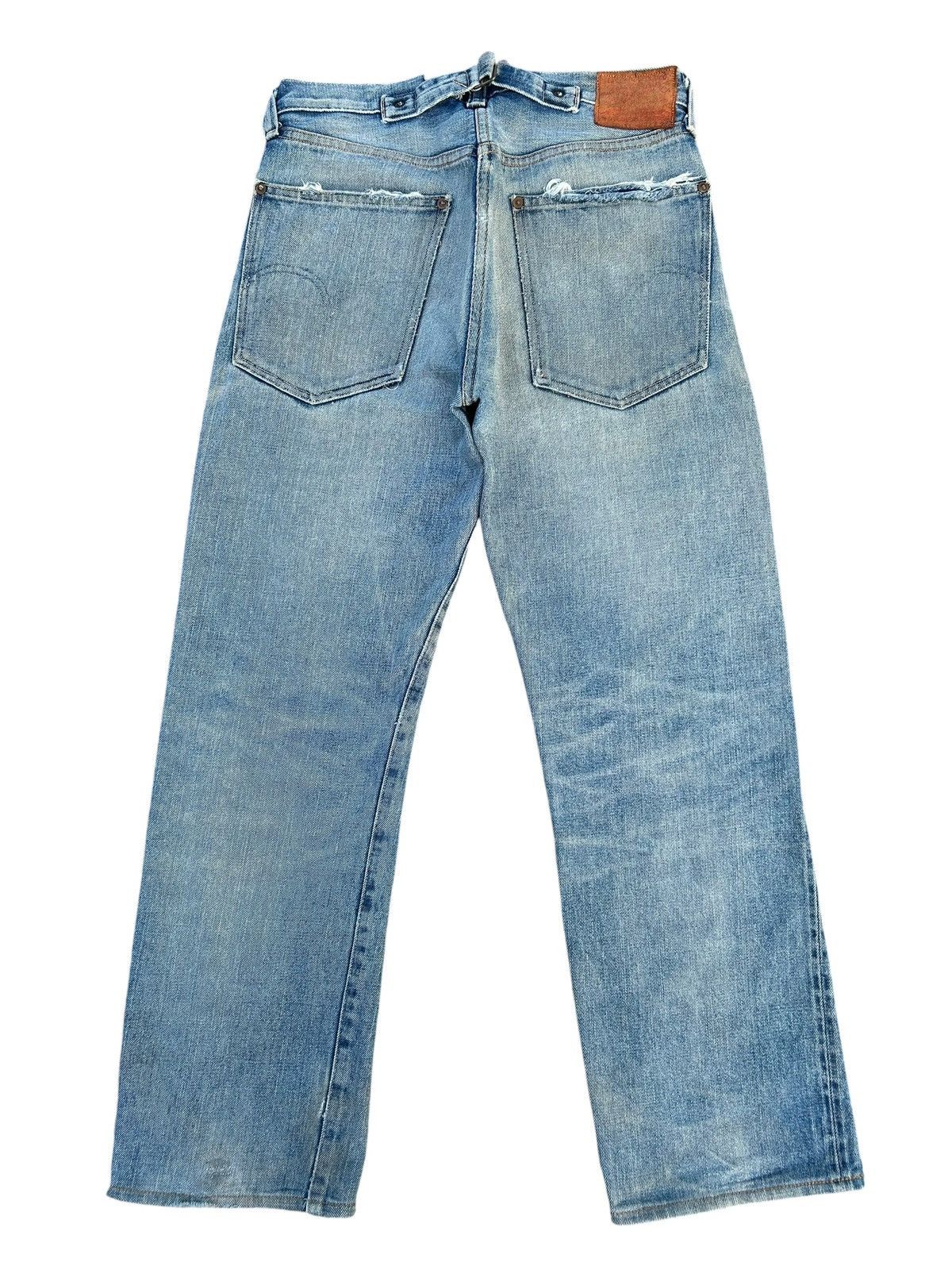 Kapital Vintage Levis Big E Selvedge Buckle Back Thrashed Denim Jean Size US 30 / EU 46 - 5 Thumbnail