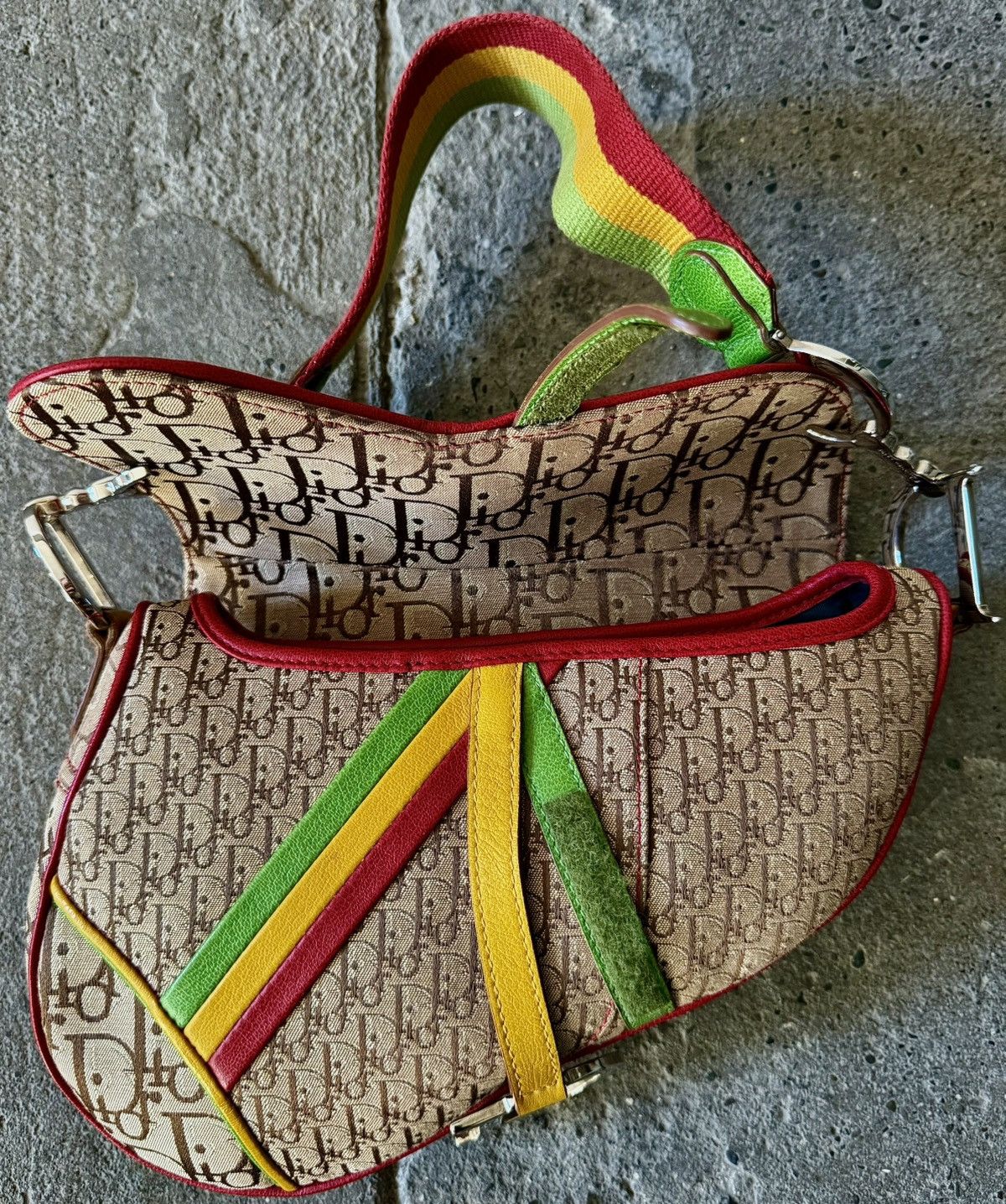 Dior Rare Dior - John Galliano - 2004 - Rasta Saddle Bag Size ONE SIZE - 17 Thumbnail