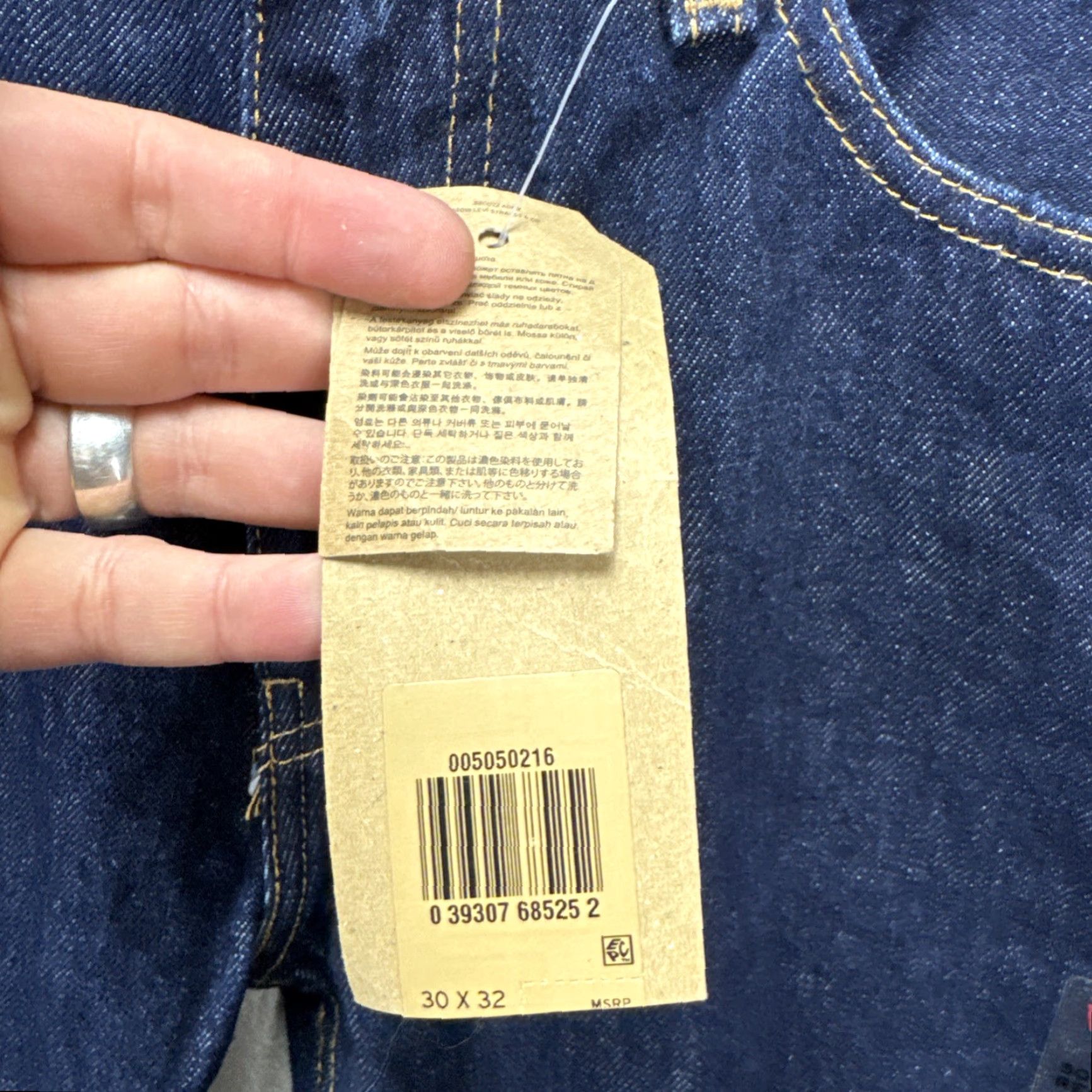 Levi's Levi's 505 Jeans Slim Straight Leg Size 30x32 Dark Wash Blue Mens 90s Size US 30 / EU 46 - 5 Thumbnail