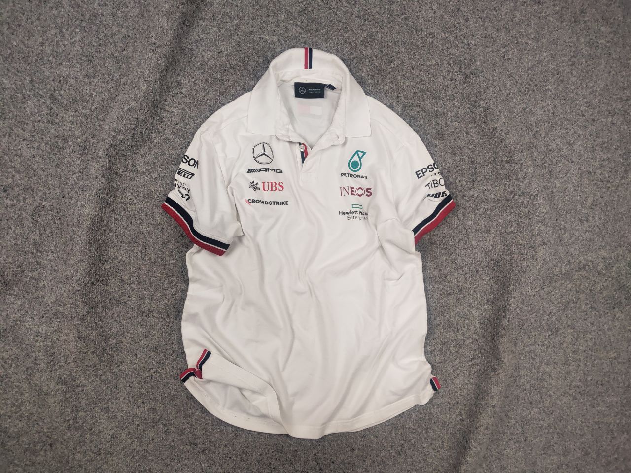 Mercedes-Benz Tommy Mercedes AMG Petronas F1 Team Racing Logo Polo Shirt Size US M / EU 48-50 / 2 - 1 Thumbnail