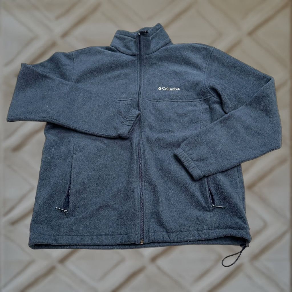 Vintage Columbia Steens Mountain Fleece Jacket Men Large Navy Blue Full Zip Outdoor Hiking Winter Spring Fall Casual Travel Size US L / EU 52-54 / 3 - 1 Thumbnail