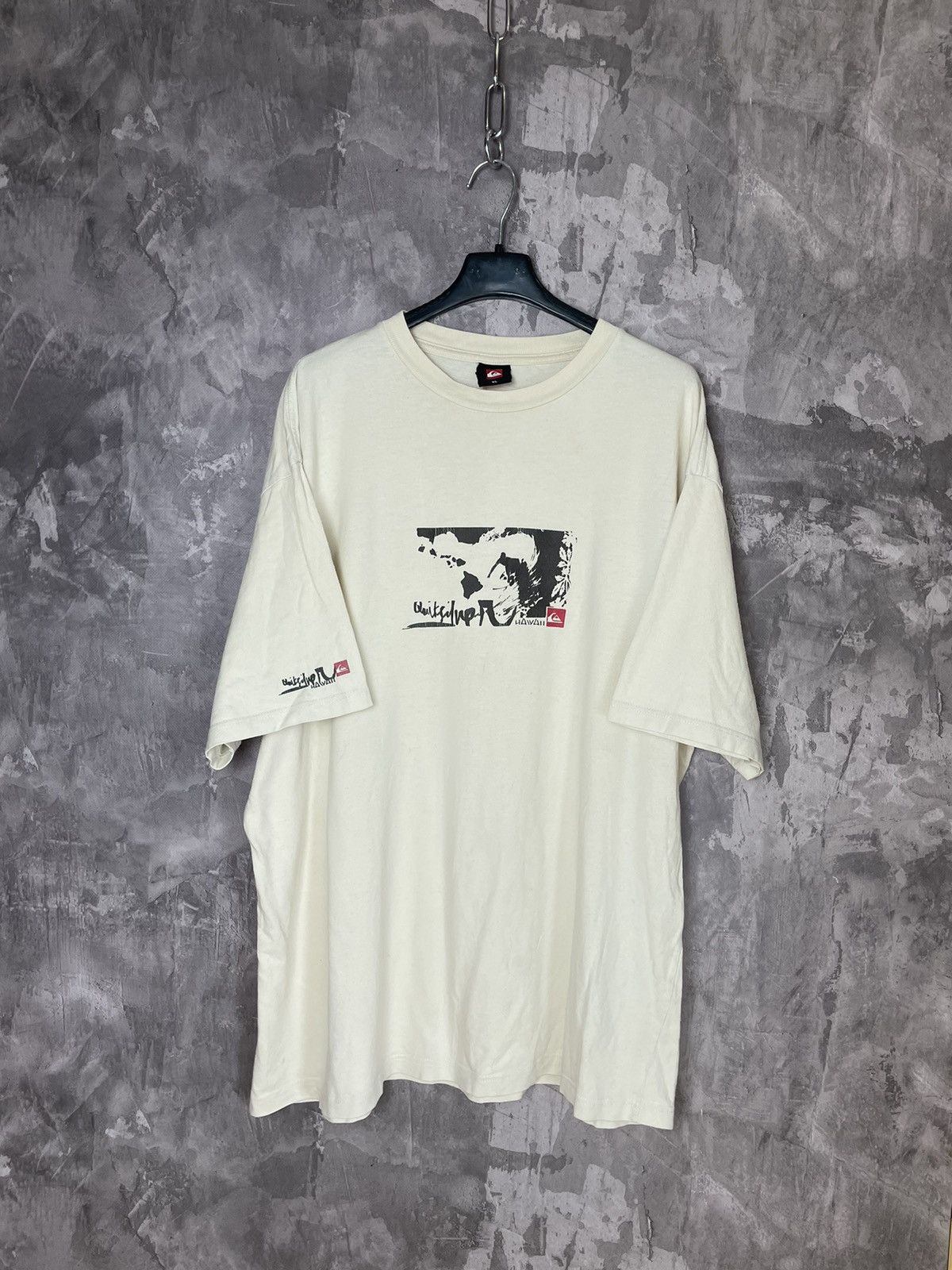 Quiksilver × Vintage Vintage Rap Oversized Quiksilver T-Shirts Big Center Logo Size US XL / EU 56 / 4 - 1 Thumbnail