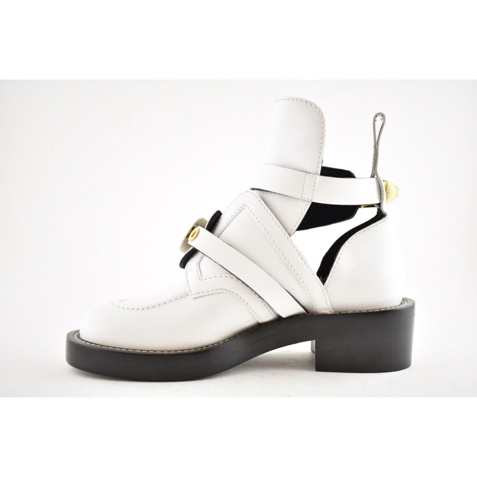 Balenciaga Balenciaga Ceinture White Black Leather Buckle Cut Out Size US 6 / IT 36 - 9 Thumbnail
