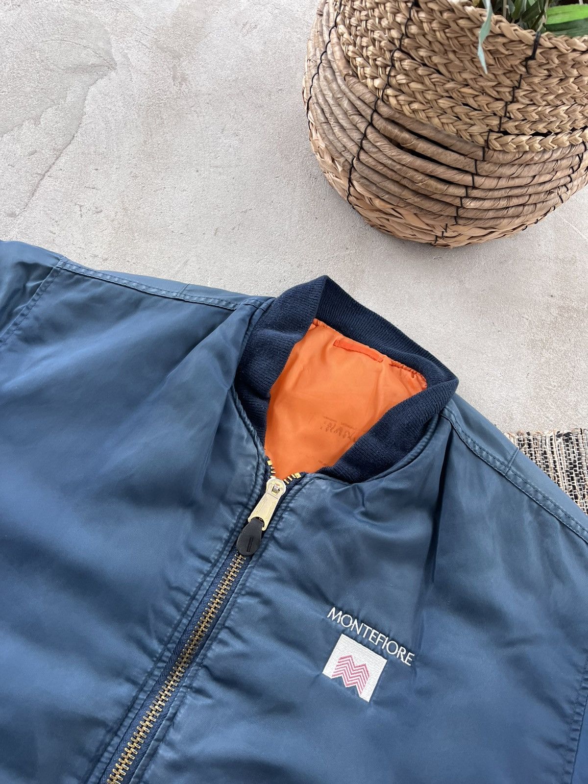 Alpha Industries Vintage Alpha Industries style Faded Blue Bomber Jacket Y2K Size US M / EU 48-50 / 2 - 6 Thumbnail