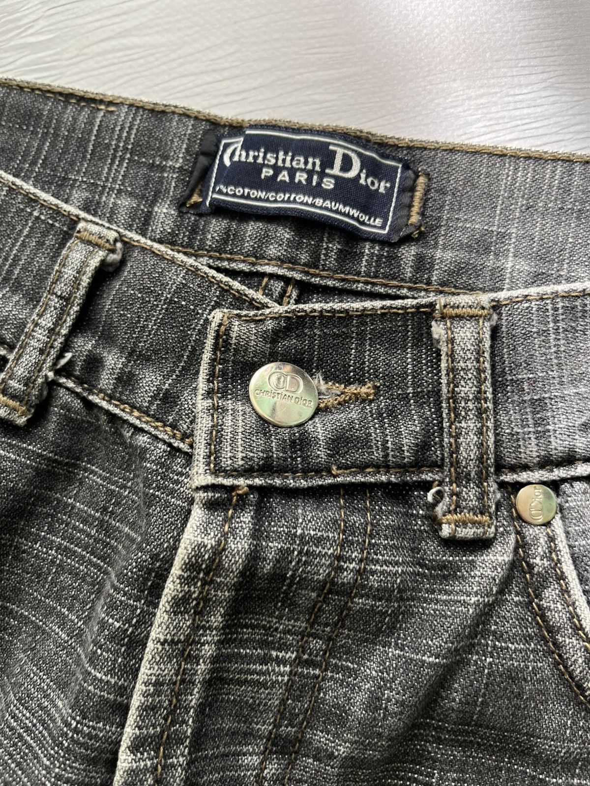 John Galliano CD Vintage 90s Denim Jeans Gray John Galliano Size US 30 / EU 46 - 5 Thumbnail