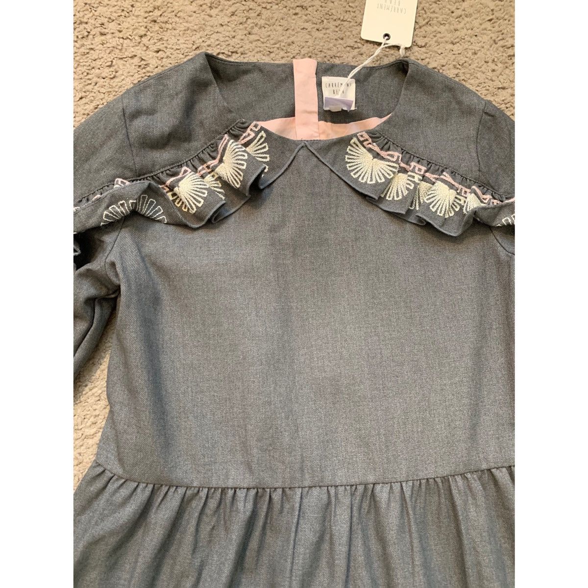 Other CARREMENT BEAU GIRL GREY RIFFLE DRESS Size XS / US 0-2 / IT 36-38 - 4 Thumbnail