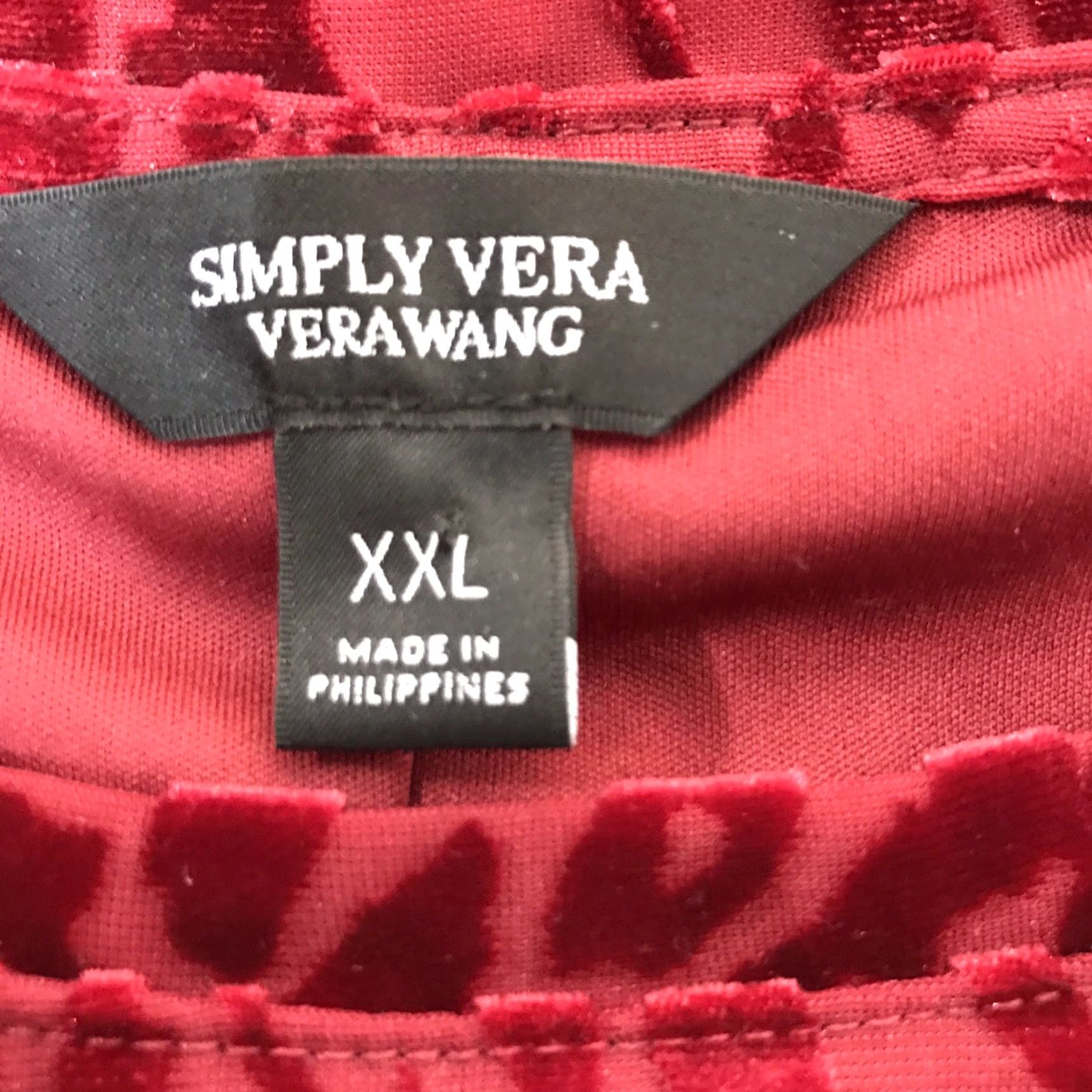 Vintage Simply Vera Vera Wang Red An Print Dress Top Womens Size XXL Size XXL / US 16-18 / IT 52-54 - 6 Thumbnail