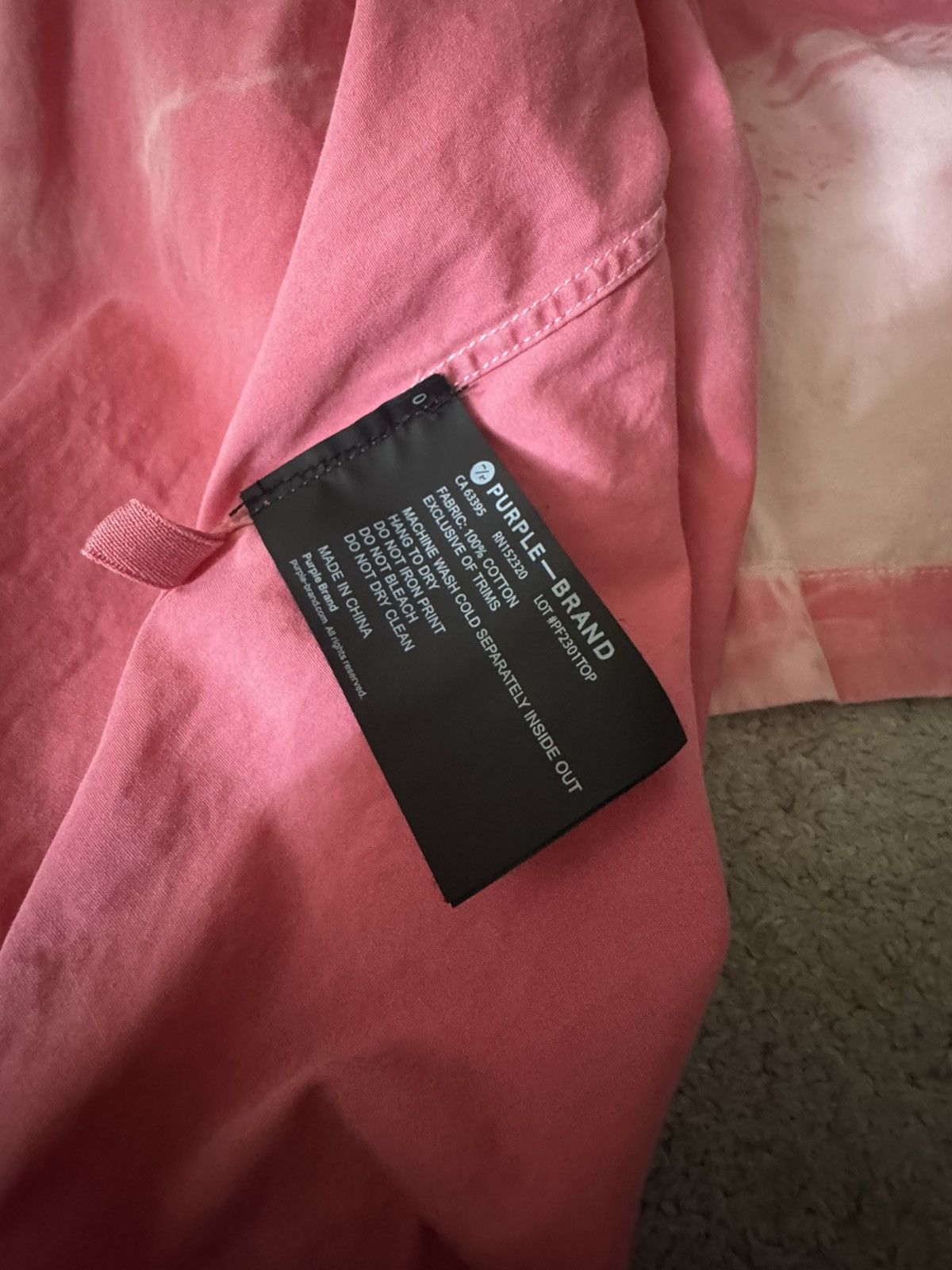 Purple Brand Purple Brand pink Tie Dye short sleeve button up Medium Size US M / EU 48-50 / 2 - 4 Thumbnail