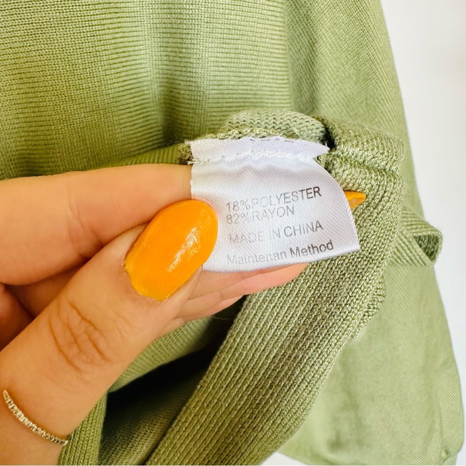 Nordstrom NEW ZESICA Sage Green Crop Bubble Sweater Tie Shorts Set Size M / US 6-8 / IT 42-44 - 6 Thumbnail