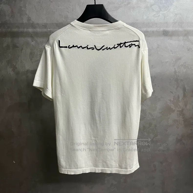 Louis Vuitton Louis Vuitton White Cartoon Printed Round Neck Pullover Sh Size US XS / EU 42 / 0 - 5 Thumbnail