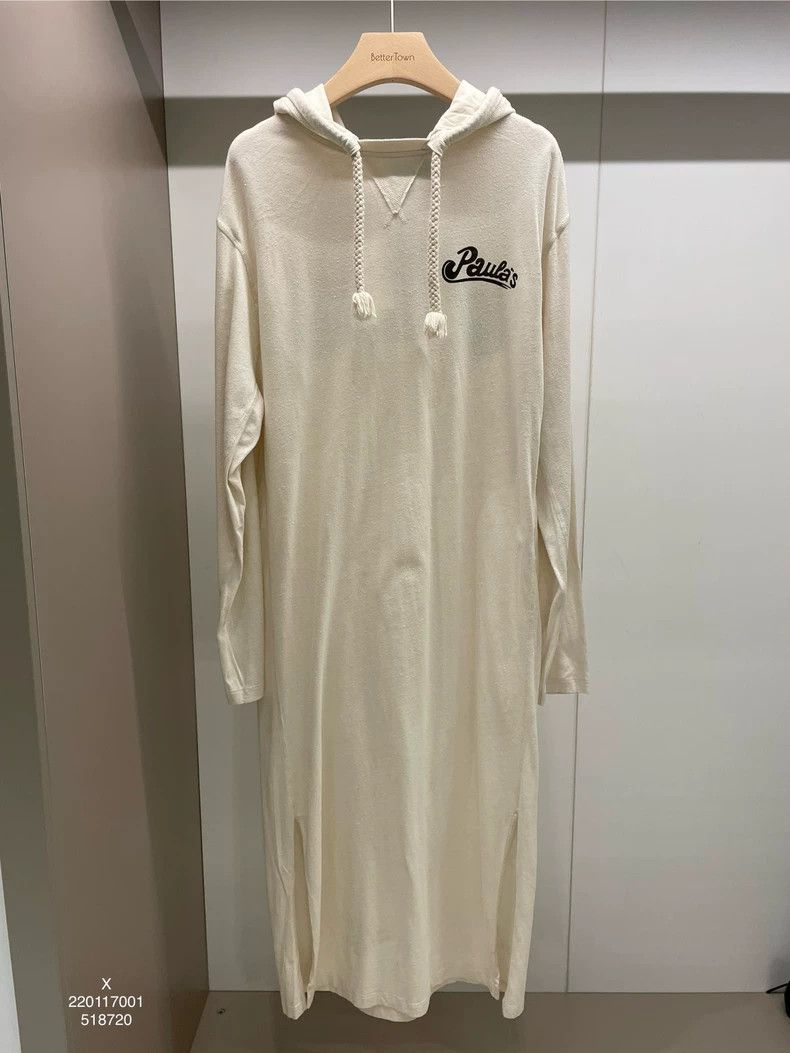 Loewe Loewe Beige Cotton Silk Hooded Dress Size US S / EU 44-46 / 1 - 1 Thumbnail