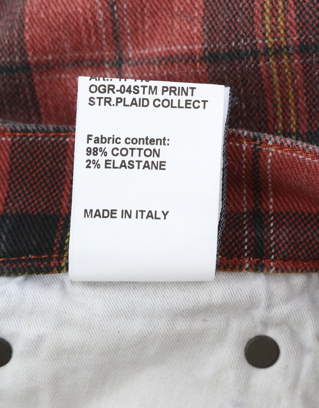 R13 TAILORED DROP 27 Ash Red Plaid RRP€710 85768 Size 27" / US 4 / IT 40 - 10 Thumbnail