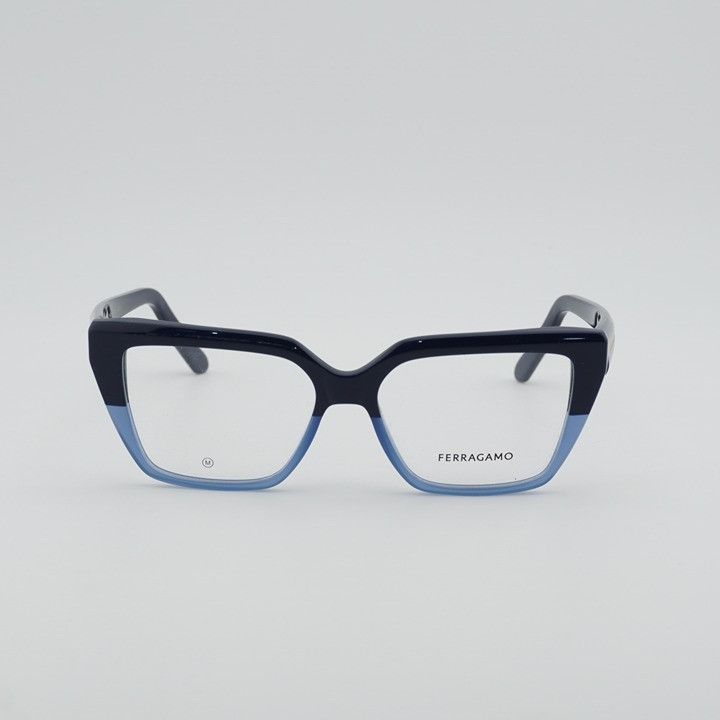 Salvatore Ferragamo Salvatore Ferragamo SF2971 414 Eyeglasses Blue 53mm Cat Eye Size ONE SIZE - 5 Thumbnail