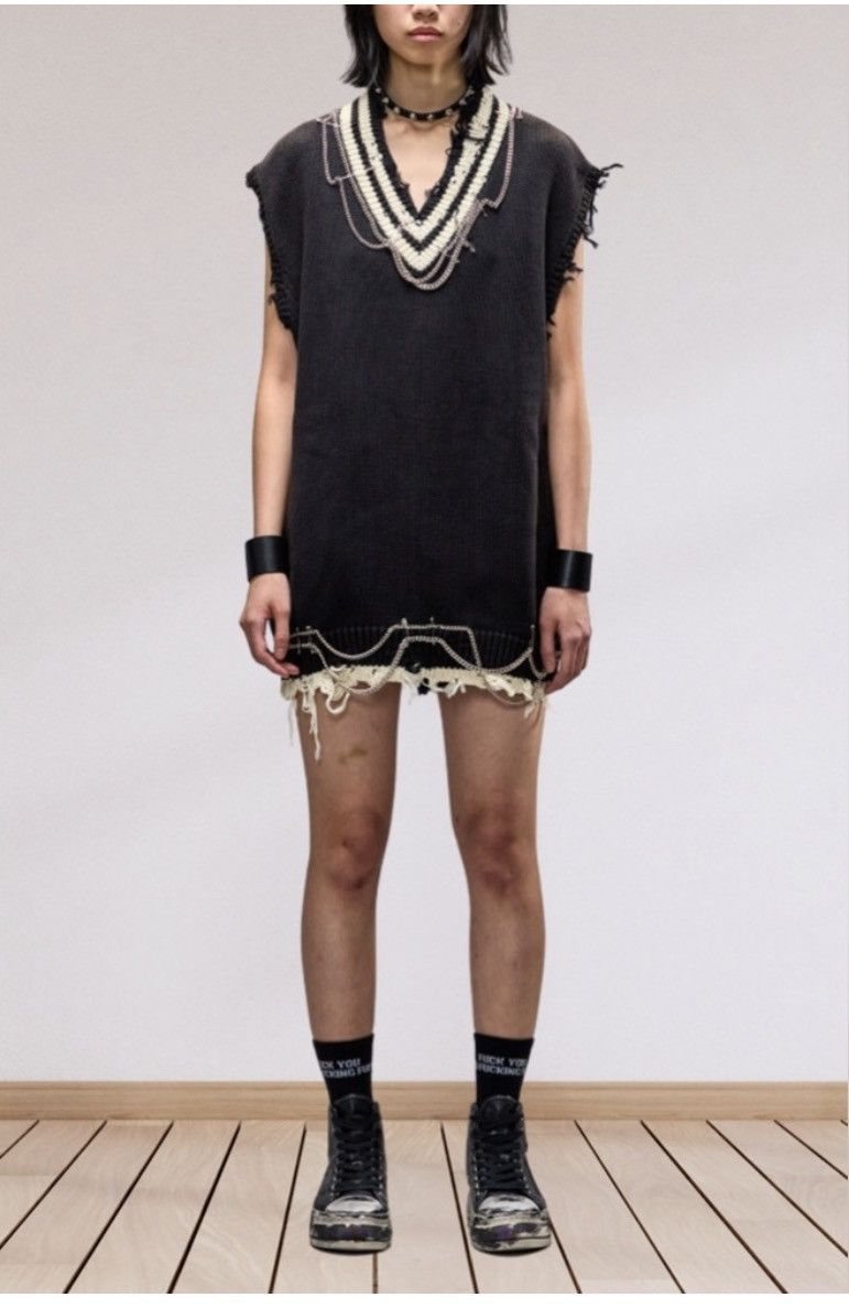 R13 Chain Embellished Chain Vest Dress Large Size L / US 10 / IT 46 - 2 Thumbnail