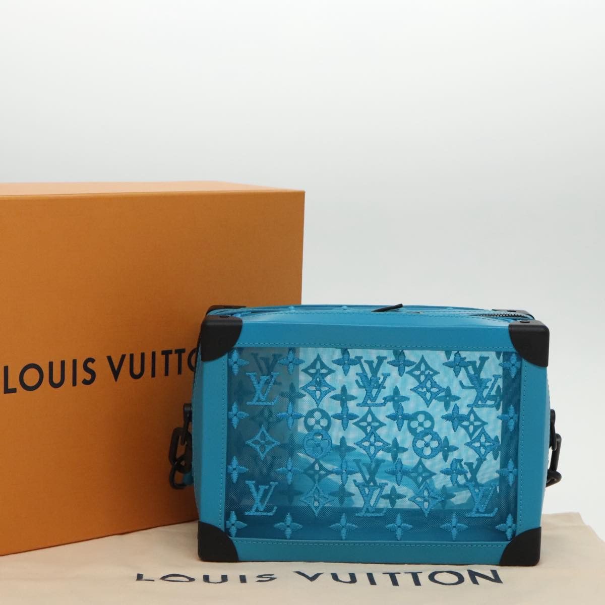 Louis Vuitton LOUIS VUITTON Monogram Mesh Soft Trunk Bag Light Blue M45074 Size ONE SIZE - 12 Thumbnail