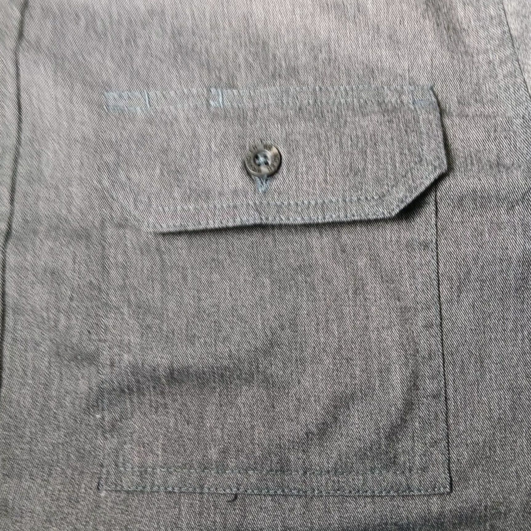 Wrangler VINTAGE Wrangler Work Shirt Men Medium Gray Long Sleeve Button-Up Collared Casual Fall Winter Size US M / EU 48-50 / 2 - 7 Thumbnail