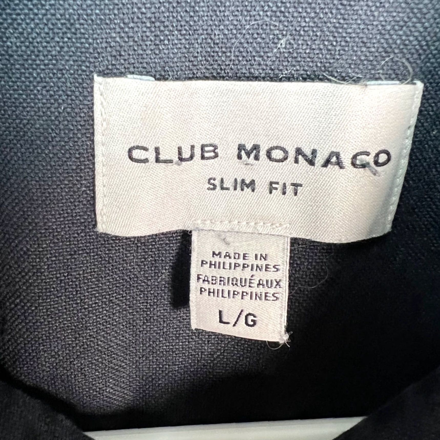 Club Monaco Club Monaco Men Large Slim Fit Black Button-Down Shirt 100% Cotton Button-Up Long Sleeve U Size US L / EU 52-54 / 3 - 3 Thumbnail