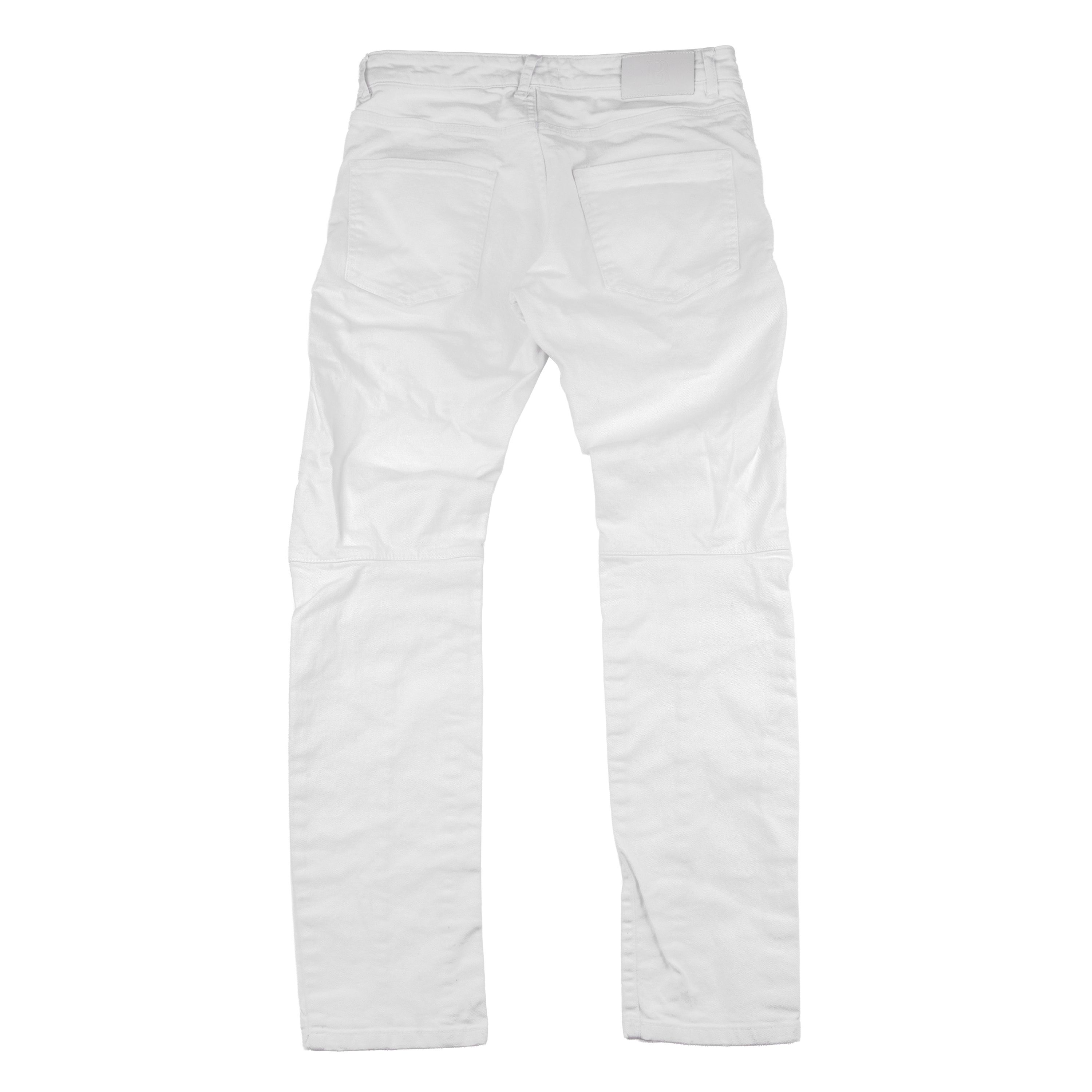 Pierre Balmain Pierre Balmain White Biker Skinny Jeans Size US 28 / EU 44 - 2 Thumbnail