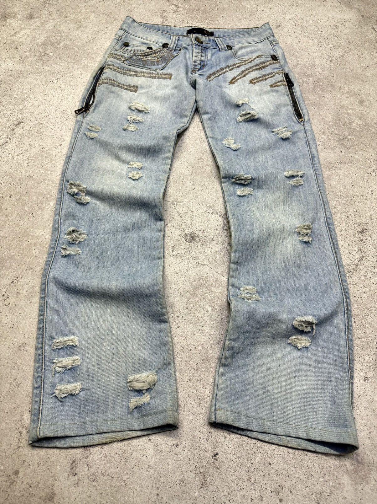 Just Cavalli Vintage 00s Distressed Y2K Just Cavalli Jeans Size 29" - 1 Thumbnail