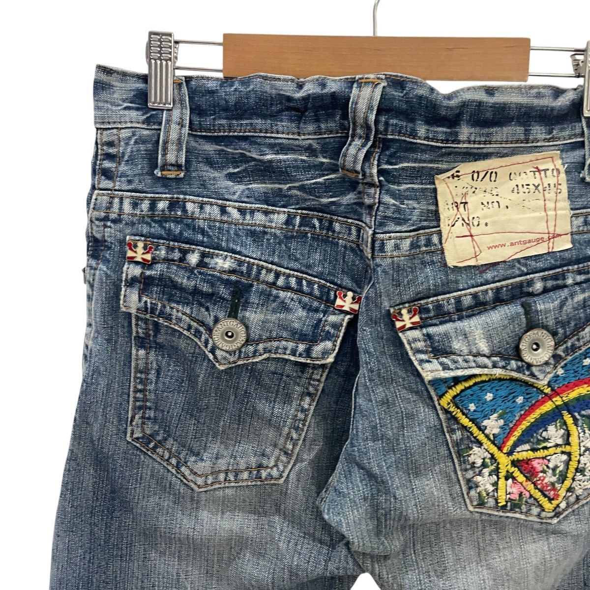 Japanese Brand Vintage Antgauge Short Denim Jeans Size 31" - 3 Thumbnail