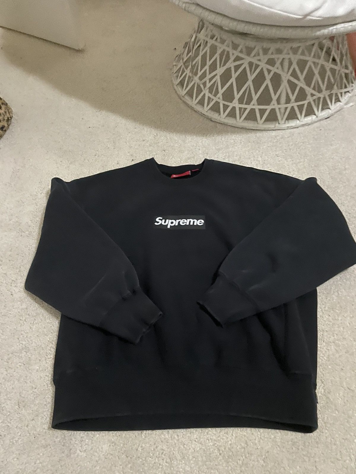 Supreme Black Box Logo Crewneck | Grailed