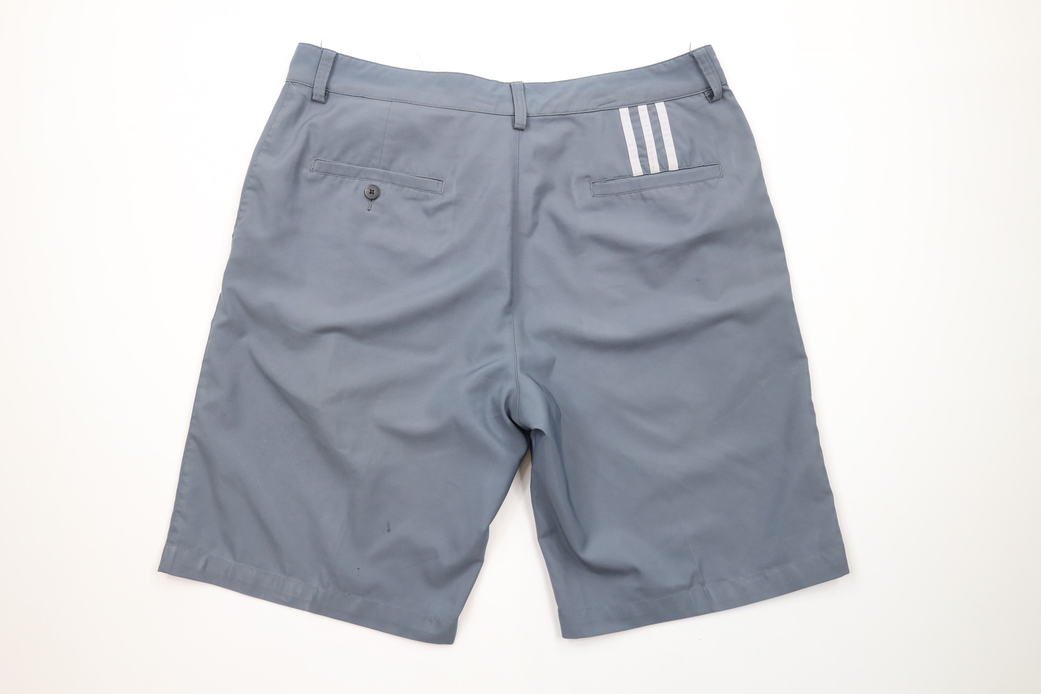 Adidas × Vintage Adidas Golf Spell Out Flat Front Golfing Chino Shorts Gray Size US 34 / EU 50 - 9 Thumbnail