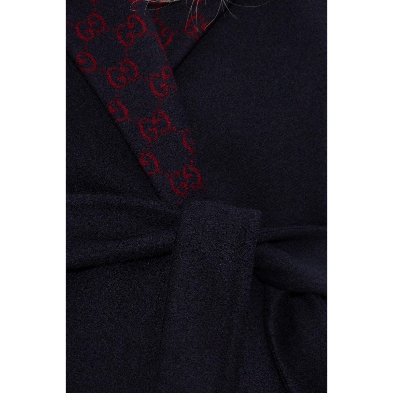 Gucci GUCCI Blue Reversible GG Silk Wool Coat New & Authentic (Wom Size S / US 4 / IT 40 - 2 Thumbnail