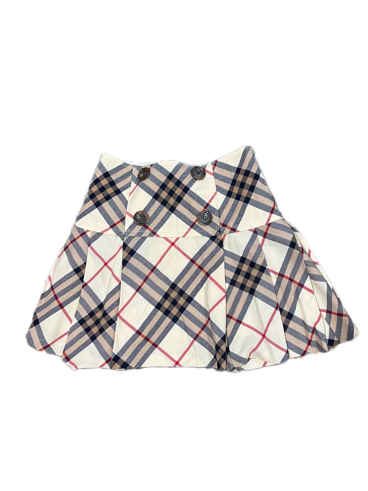 image of Authentic Burberry Blue Label Mini Skirt in White, Women's (Size 26)