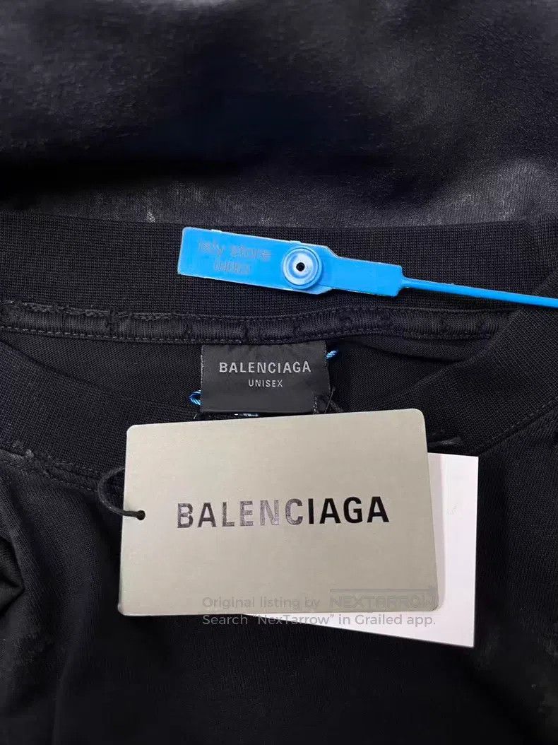 Balenciaga Balenciaga Logo Print Distressed Round Neck Short Sleeve T Size US XL / EU 56 / 4 - 5 Thumbnail