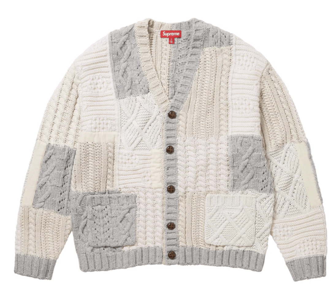 Supreme Supreme knit appliqué cable knit sweater | Grailed
