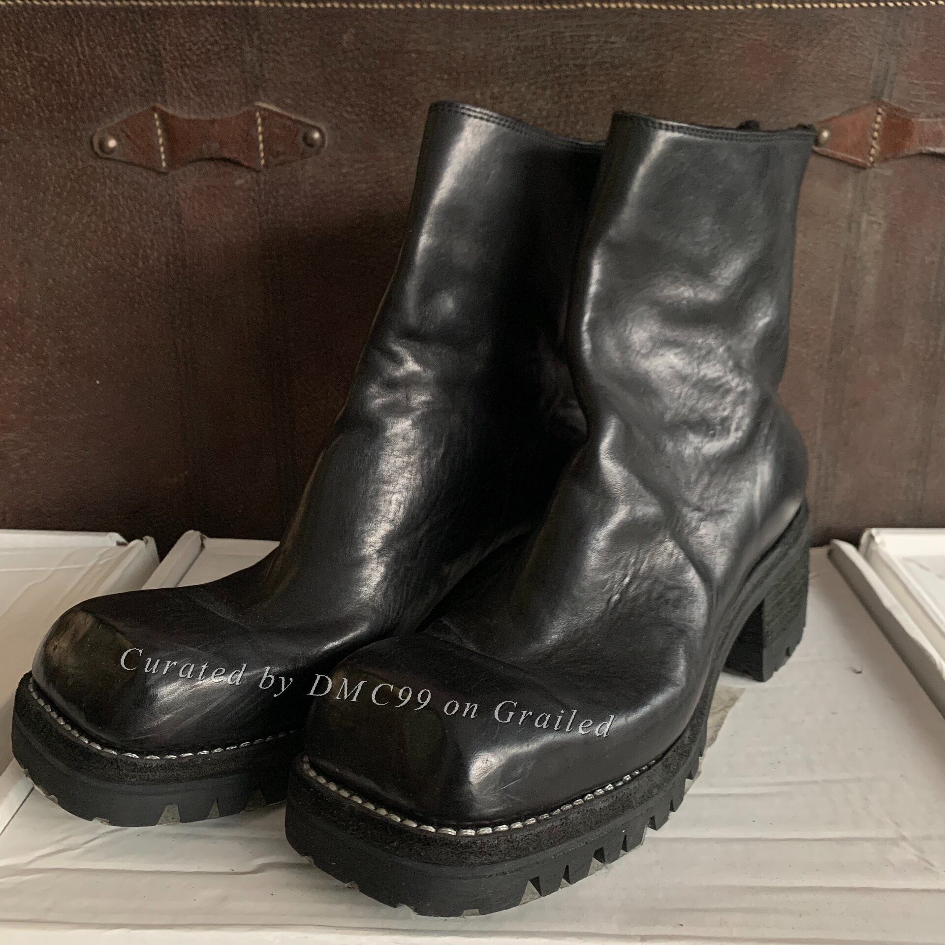 Guidi Guidi 796VX Black Baby Buffalo Reverse Back Zip Boots | Grailed