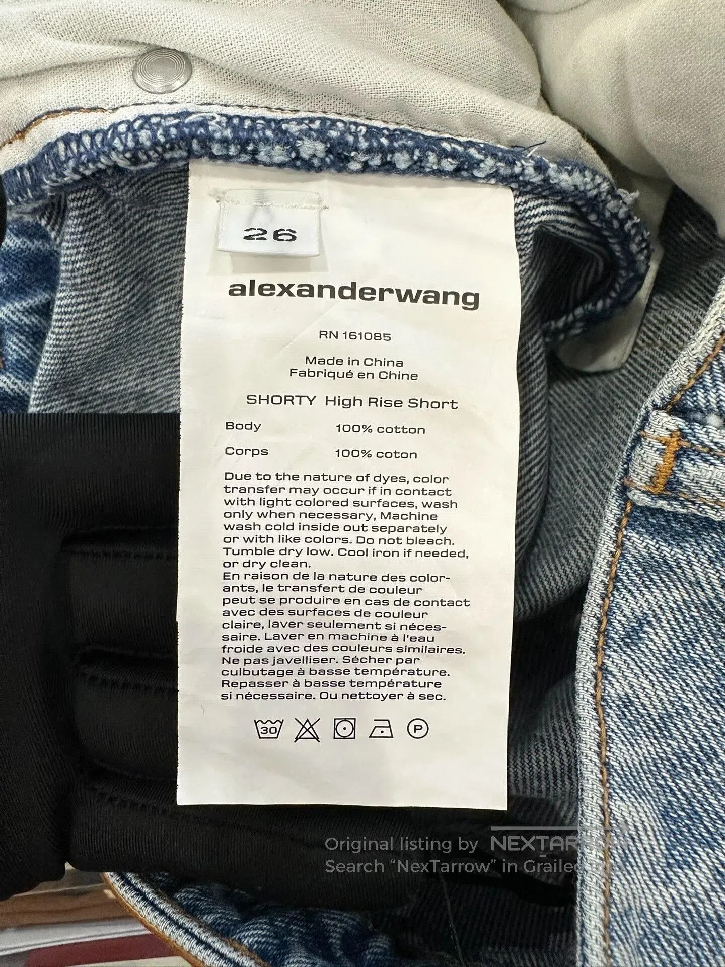 Alexander Wang Alexander Wang Women's Blue Denim Shorts 26. Size 26" / US 2 / IT 38 - 6 Thumbnail