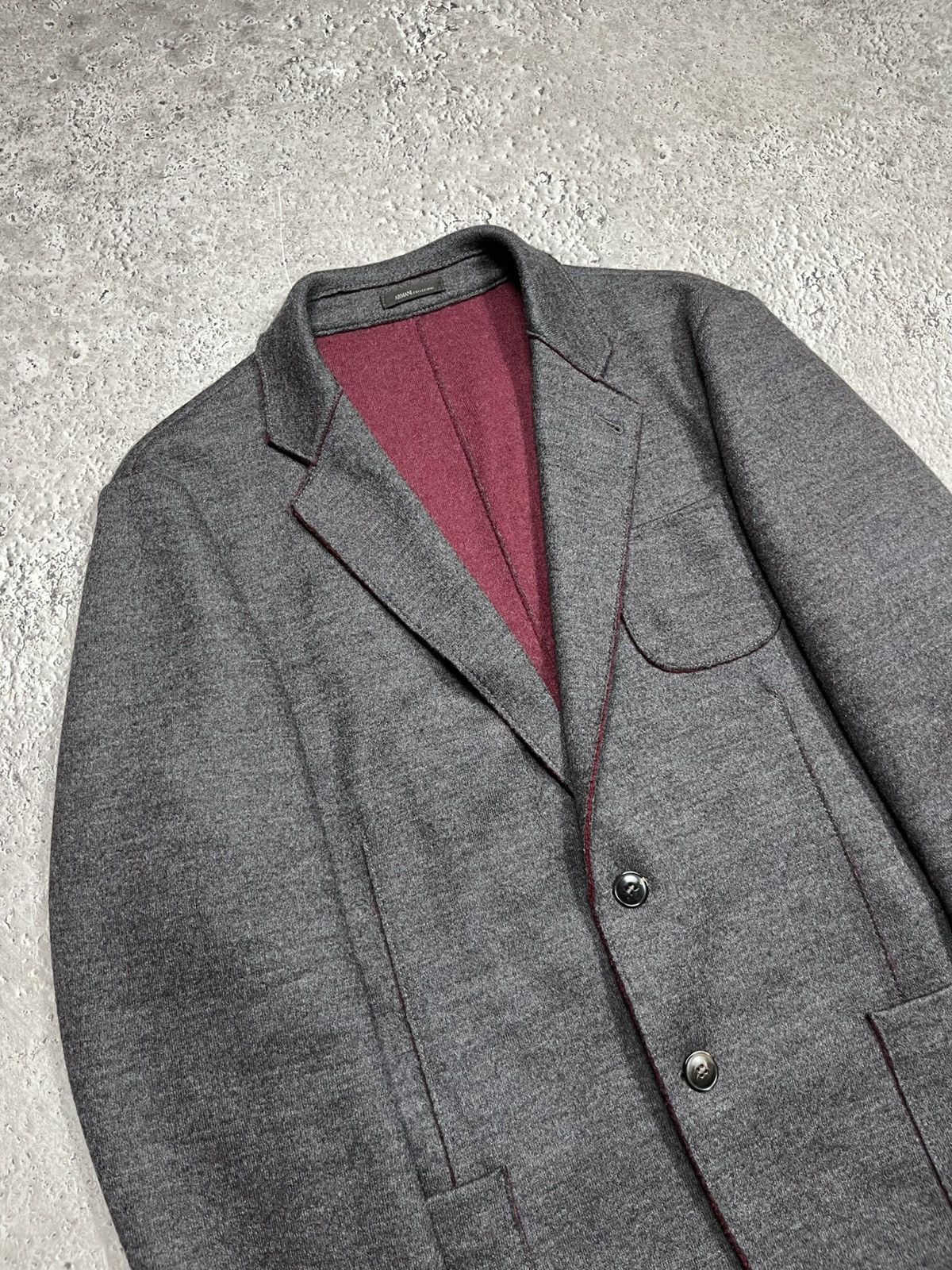 Armani Collezioni Armani Collezioni Men’s Wool Blend Grey Blazer Jacket Size US M / EU 48-50 / 2 - 3 Thumbnail