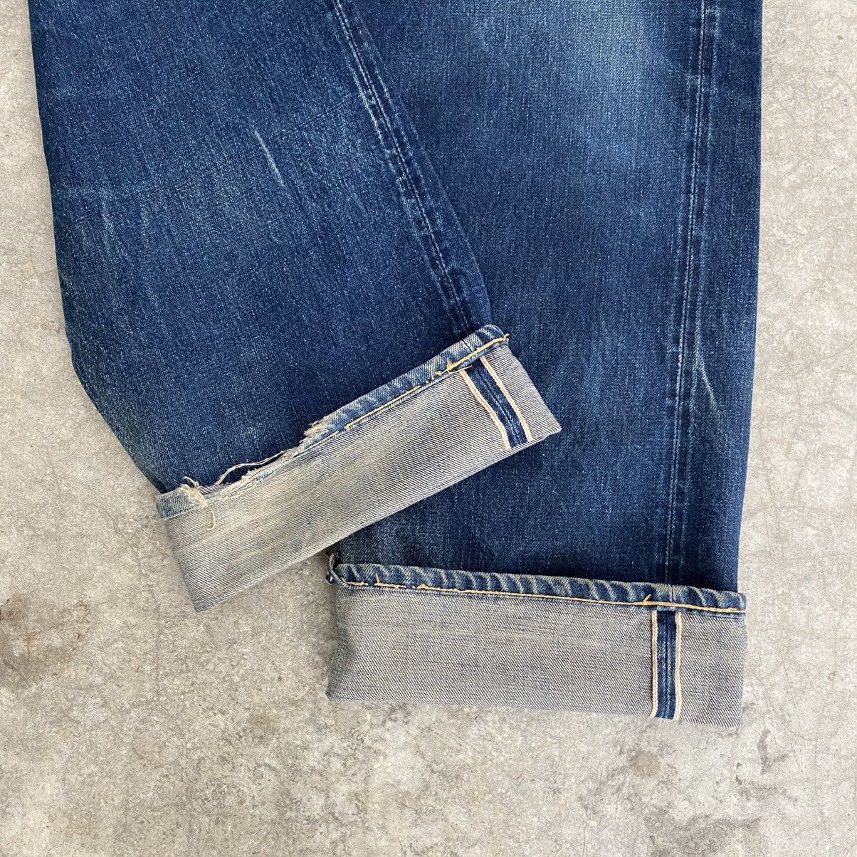 Sugar Cane Vintage 90’s Sugar Cane Faded Blue Wide Leg Selvedge Jeans Size US 33 - 2 Thumbnail
