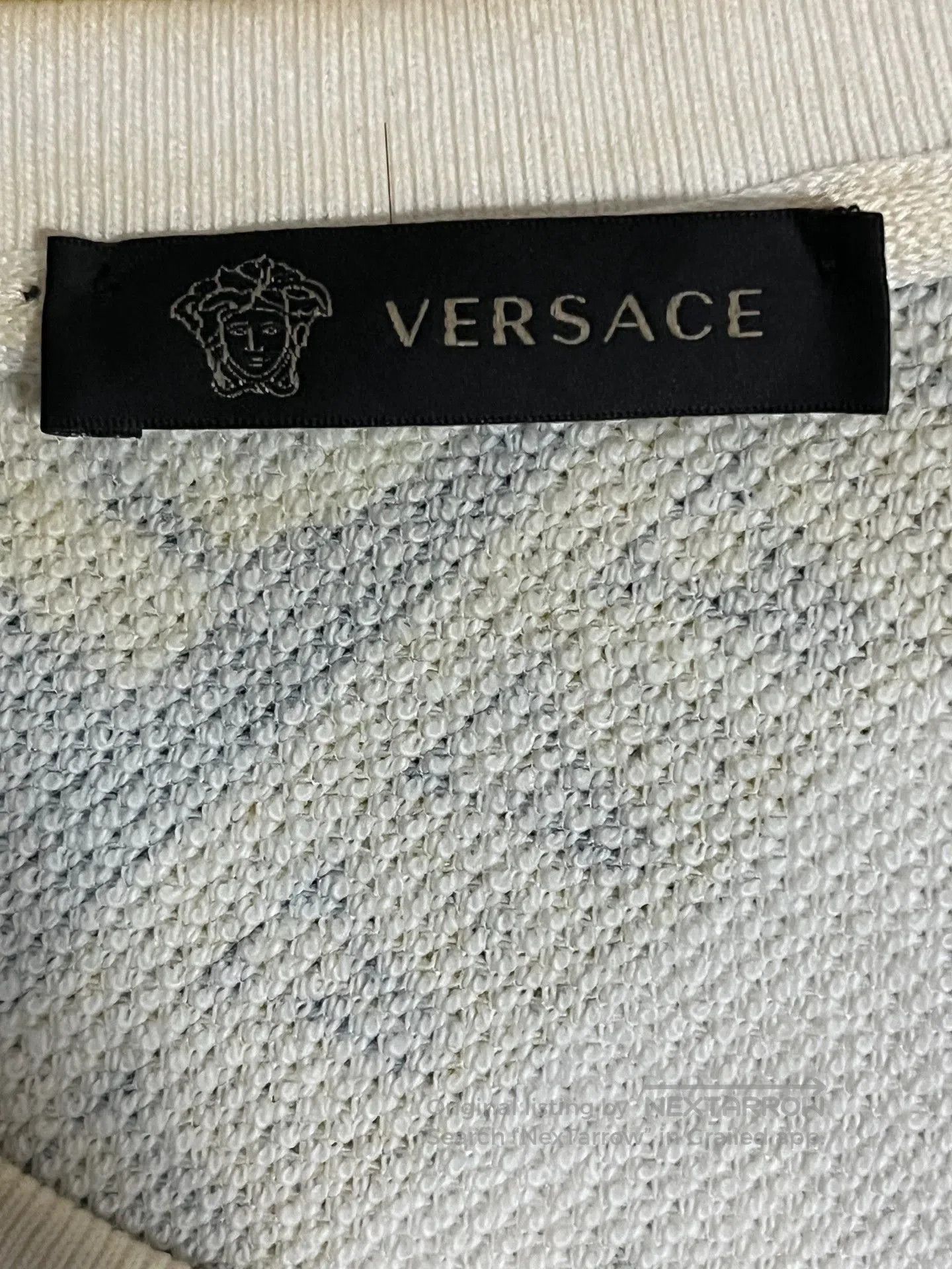 Versace Versace White Sweatshirt with Gold Print. Size US L / EU 52-54 / 3 - 3 Thumbnail