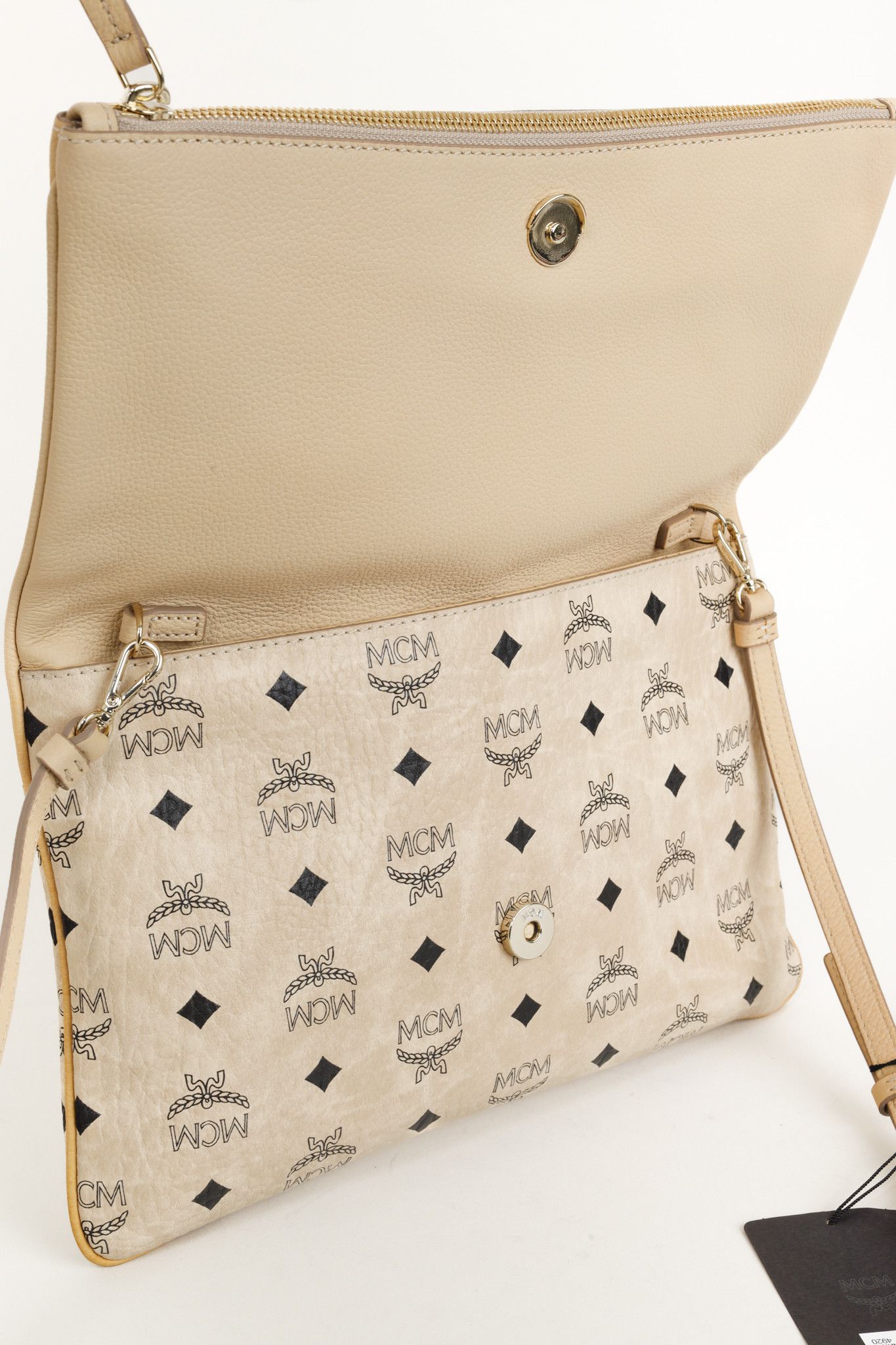 MCM MCM Corina Leather & Visetos Foldover Crossbody Clutch Size ONE SIZE - 12 Thumbnail