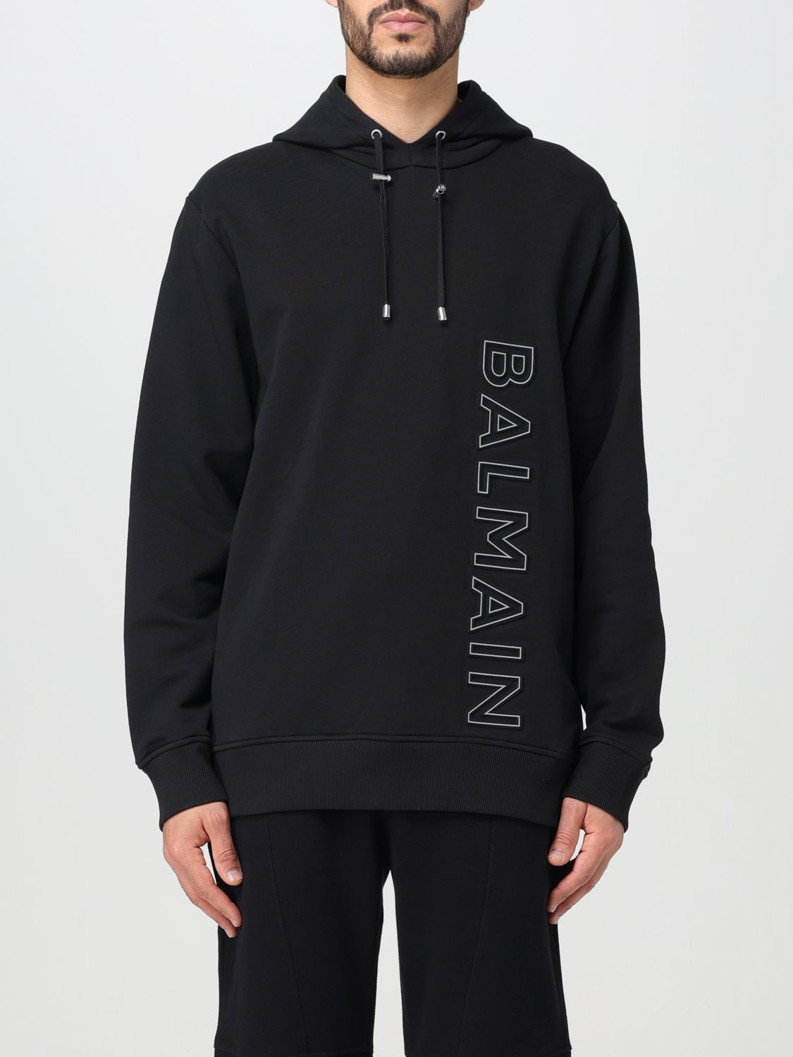 image of Balmain Sweatshirt Men Black (Size 2XL)