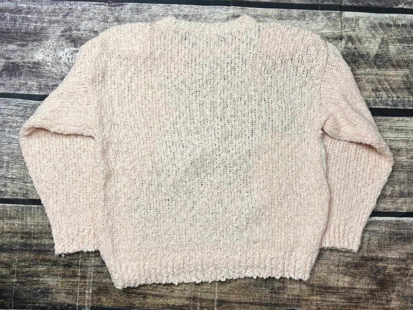 Other Beldoch Popper Sweater Womens L Knit Lace Grannycore Pink Size L / US 10 / IT 46 - 3 Thumbnail
