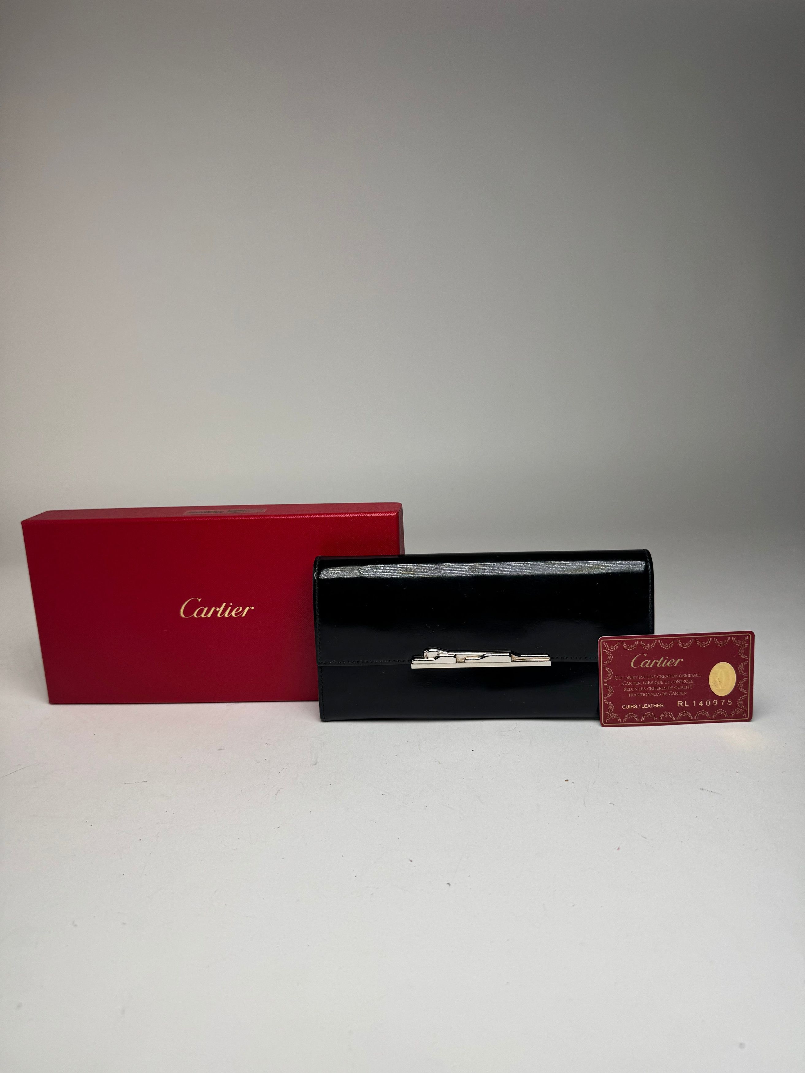 Cartier Vintage Patent Leather Wallet black Size ONE SIZE - 1 Thumbnail