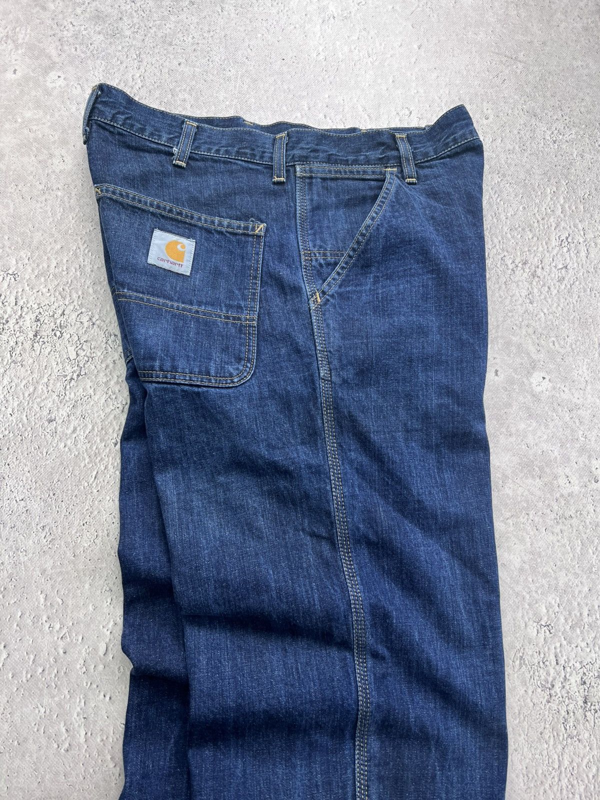 Carhartt × Vintage Vintage Carhartt Double Knee Pants Black Faded Distressed Size US 30 / EU 46 - 9 Thumbnail