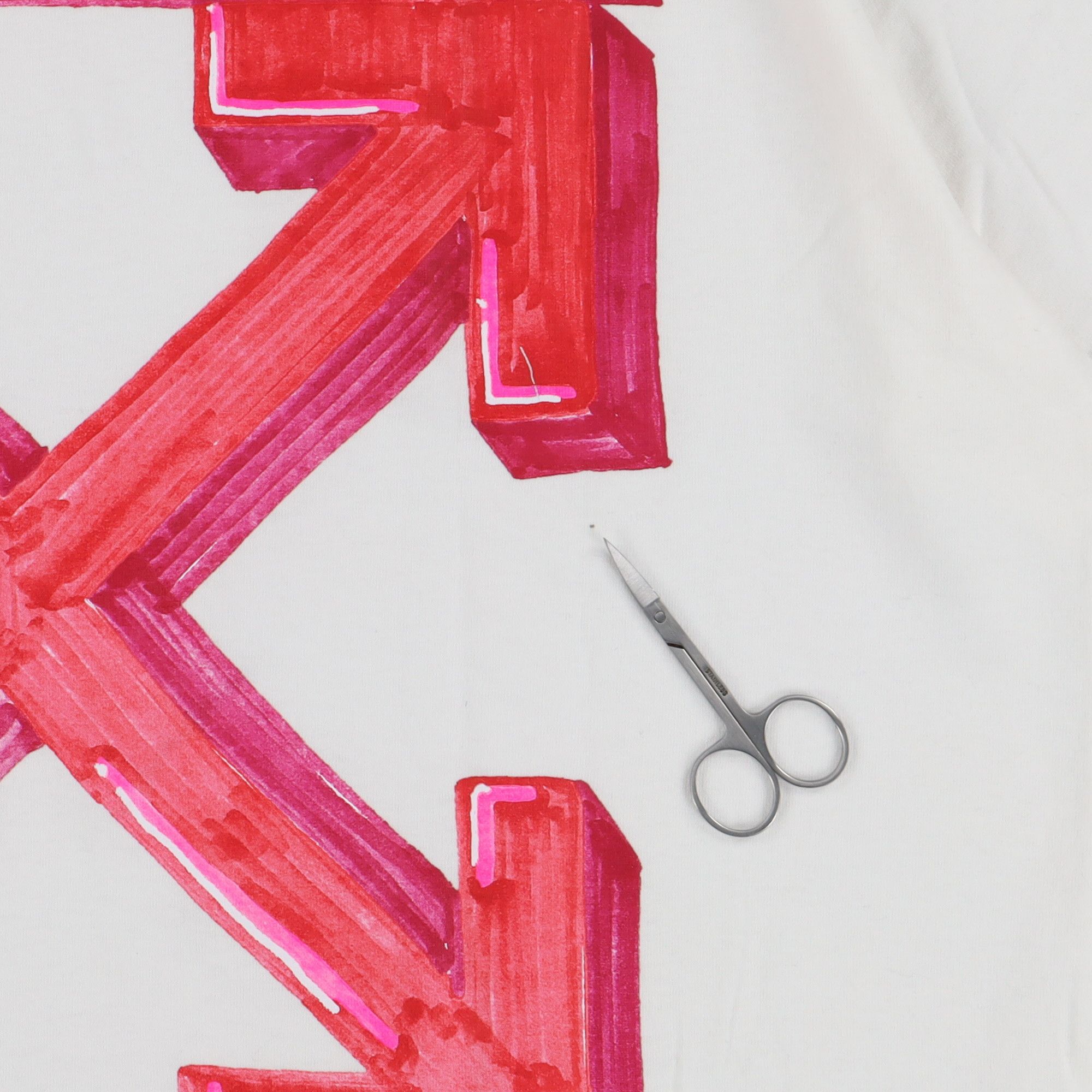 Off-White White and Red Marker Arrows Oversized T-Shirt Size US XS / EU 42 / 0 - 4 Thumbnail