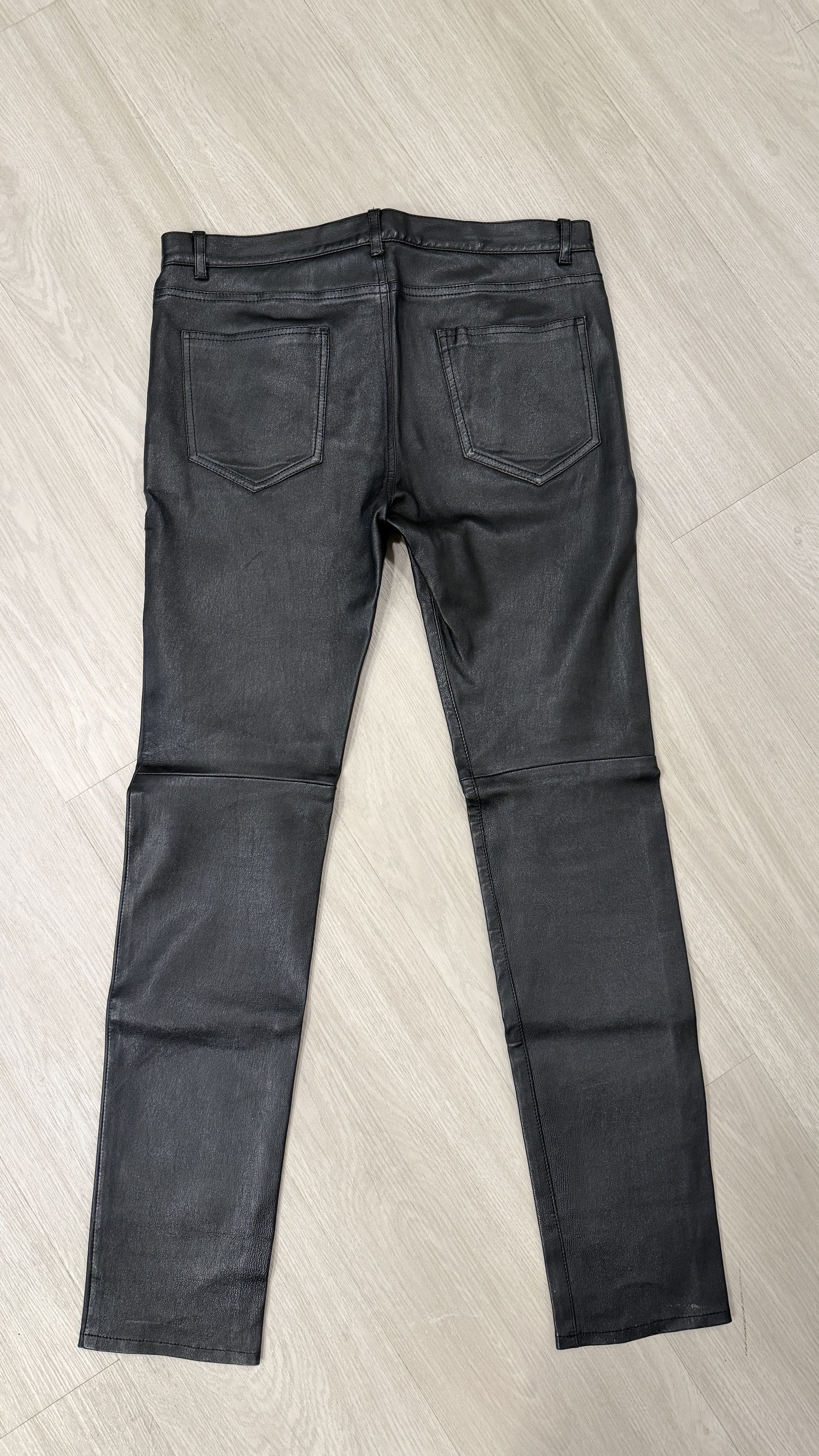 Saint Laurent Paris Saint Laurent Lambskin leather pants Size US 32 / EU 48 - 5 Thumbnail