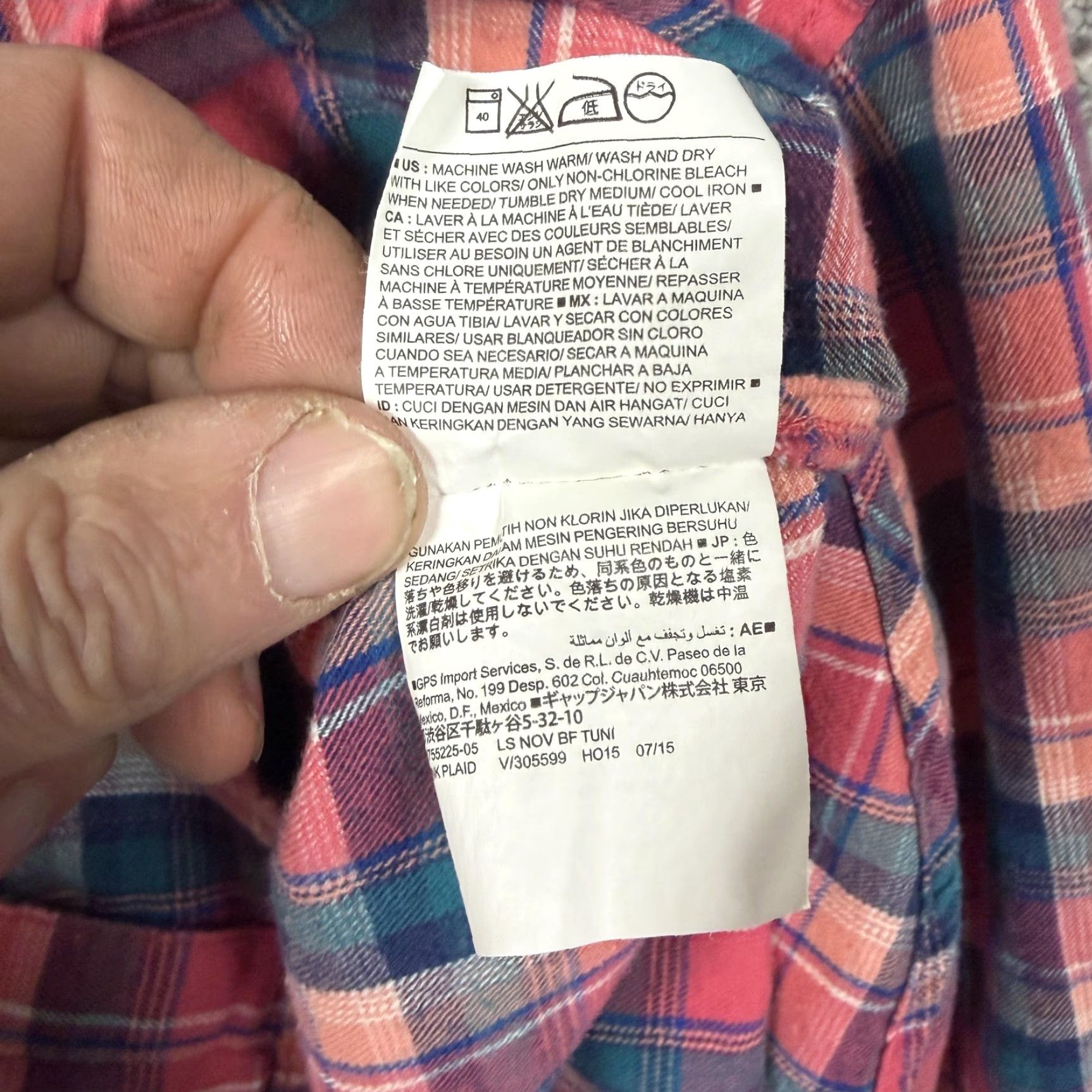 Old Navy Old Navy Boyfriend Shirt Womens XL Plus Pink Blue Plaid Flannel Grunge Normcore Shirt Size XL / US 12-14 / IT 48-50 - 7 Thumbnail