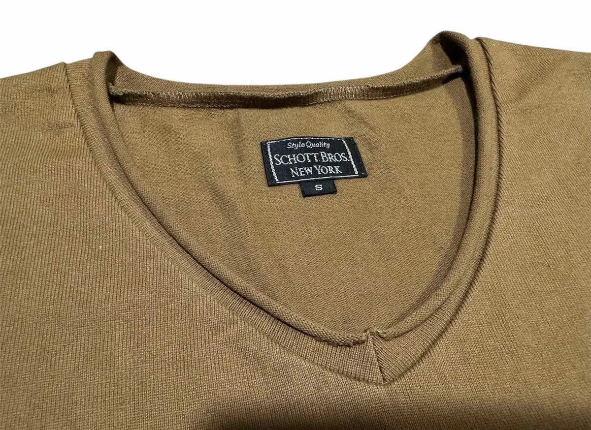 Le Grande Bleu (L.G.B.) 🔥Y2K Vintage Schott NYC Leather Pocket Trim Edge Shirt Size US S / EU 44-46 / 1 - 10 Thumbnail