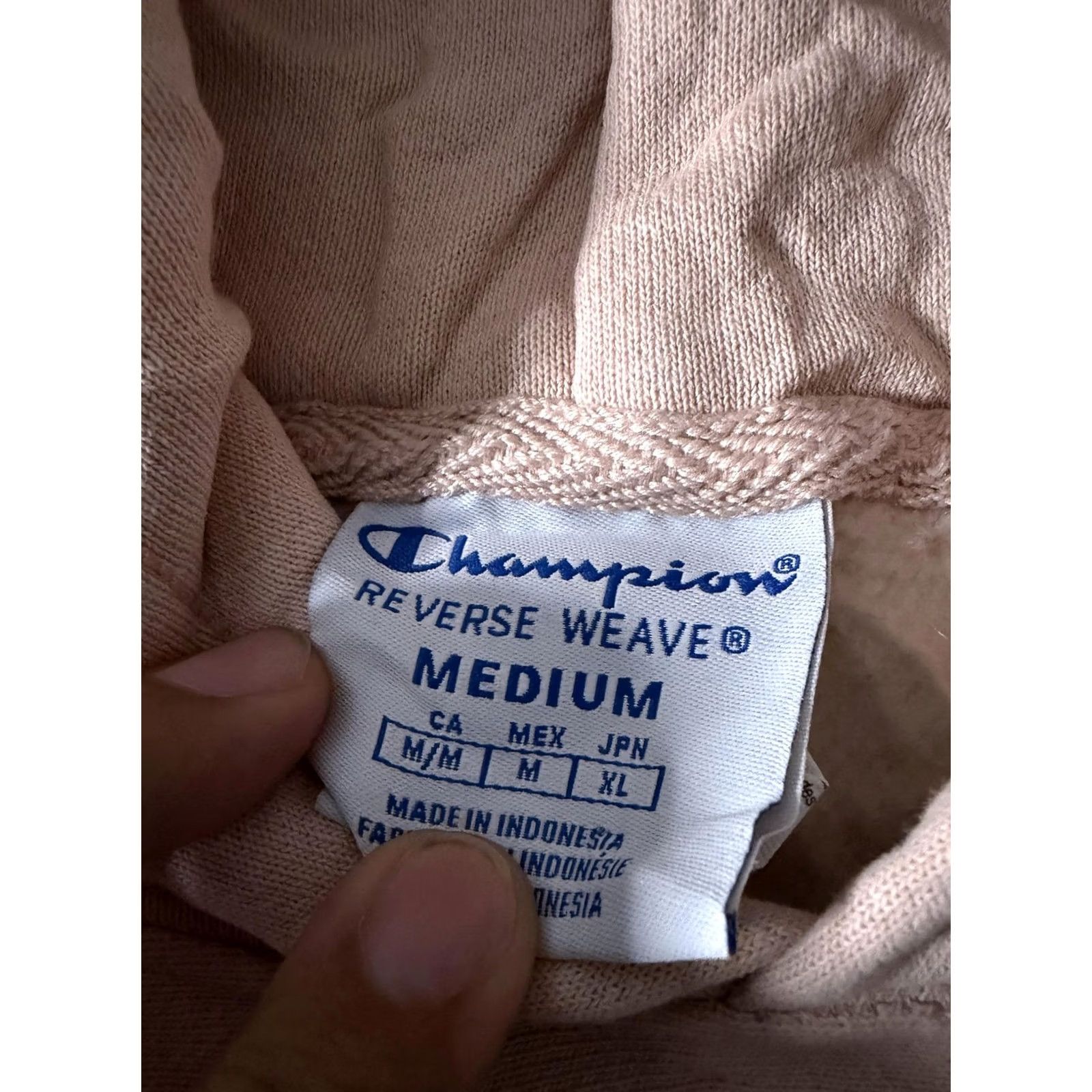 Champion Champion Hoodie Womens Medium Pink Reverse Weave Cropped Fleece Logo Sweatshirt Size M / US 6-8 / IT 42-44 - 4 Thumbnail
